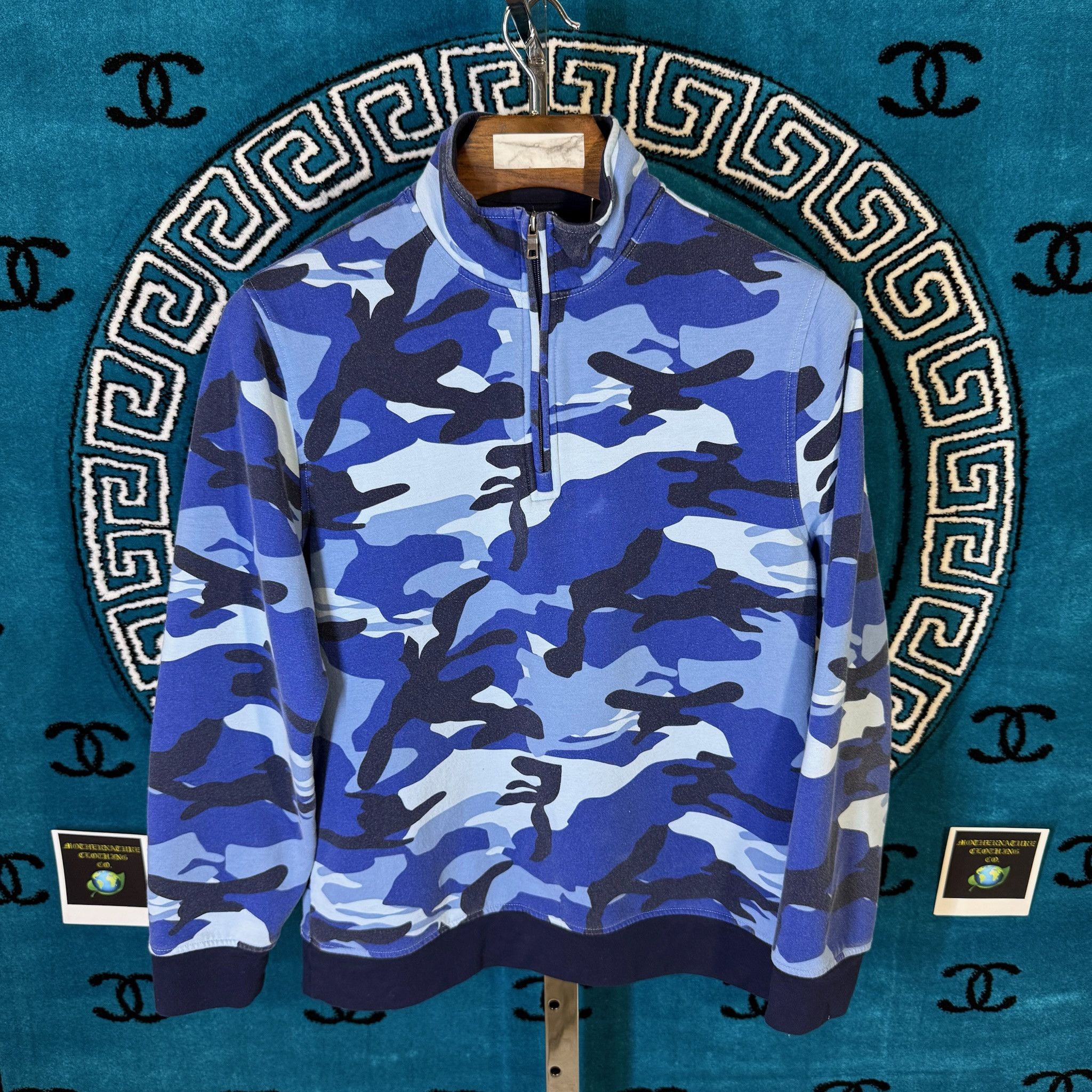 Club Room BLUE CAMOUFLAGE L/S QUARTER ZIP Size US M / EU 48-50 / 2 - 1 Thumbnail