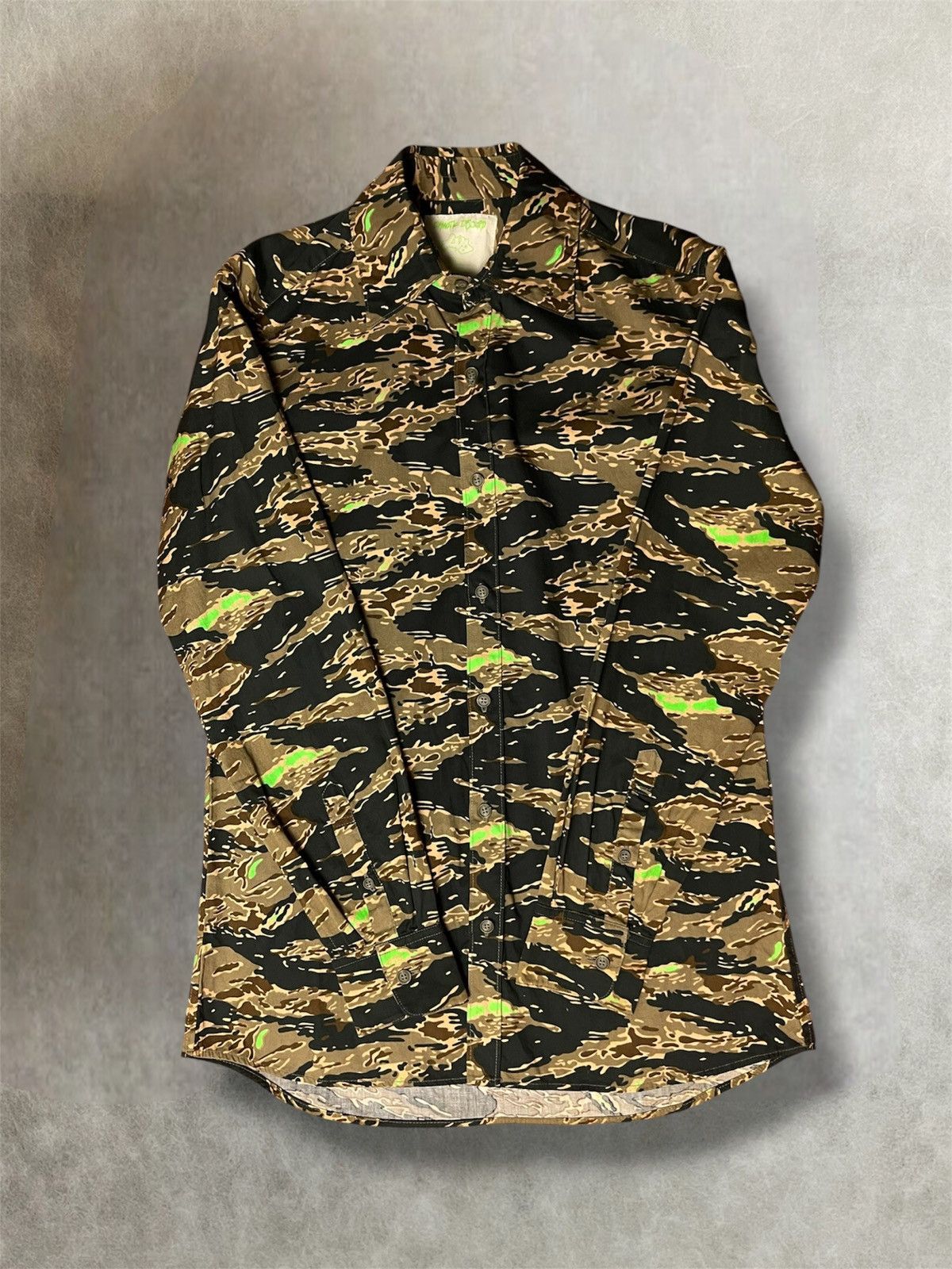 Undercover SS2001 Undercover dessert neon camo button down shirt Size US M / EU 48-50 / 2 - 5 Thumbnail