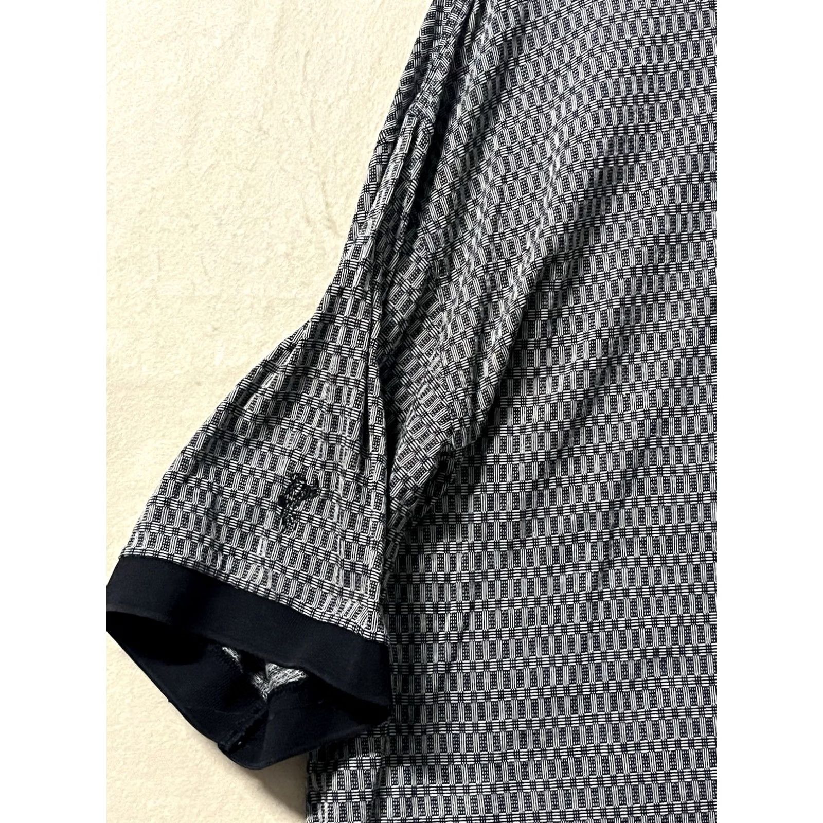 Vintage Ashworth Polo Shirt Mens XL Gray & Black Geometric Pattern Logo Golf Shirt Size US XL / EU 56 / 4 - 6 Thumbnail