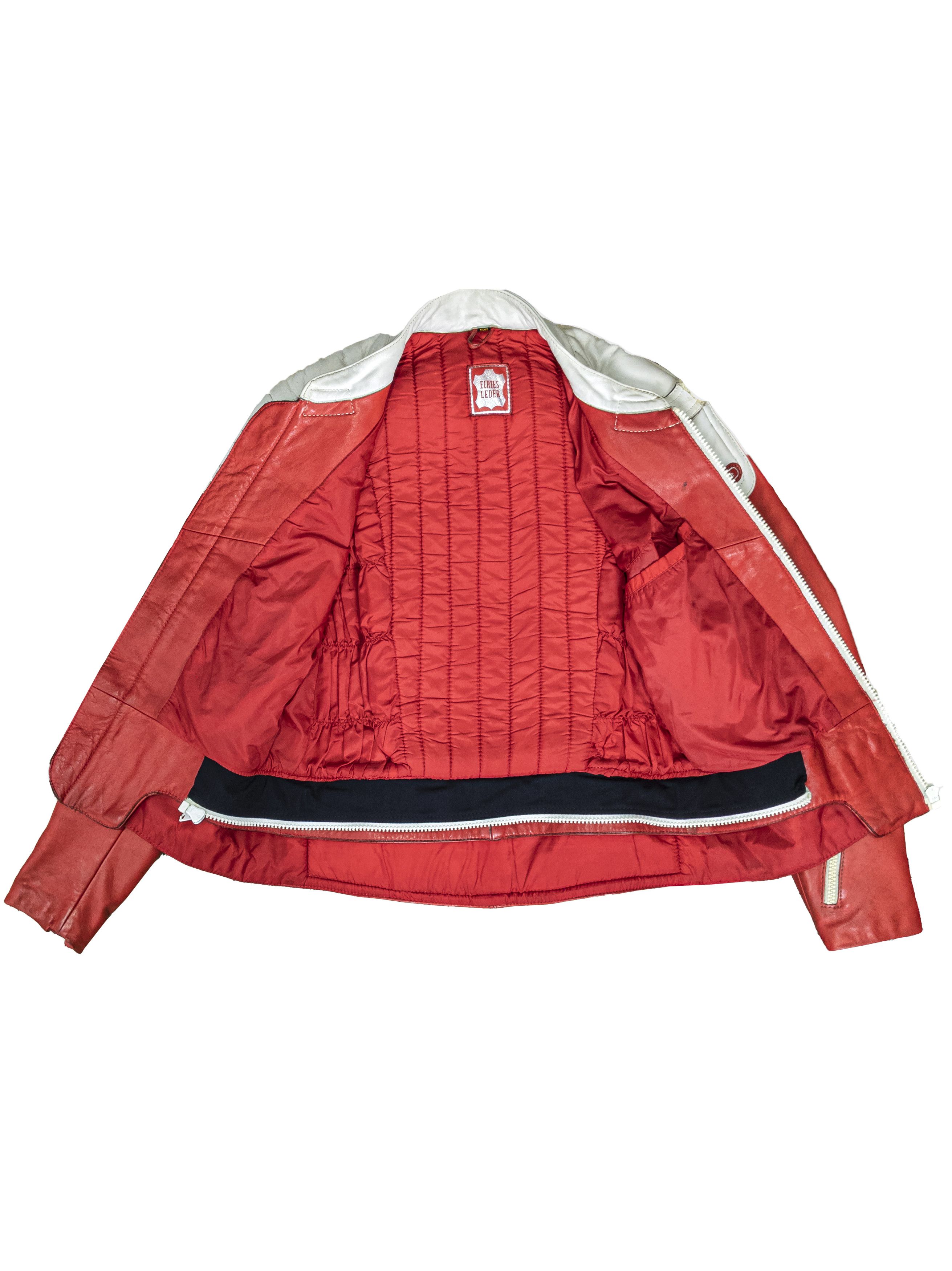 Hein Gericke Vintage HEIN GERICKE Red Leather Motorcycle Biker Jacket 80s Size US M / EU 48-50 / 2 - 9 Thumbnail