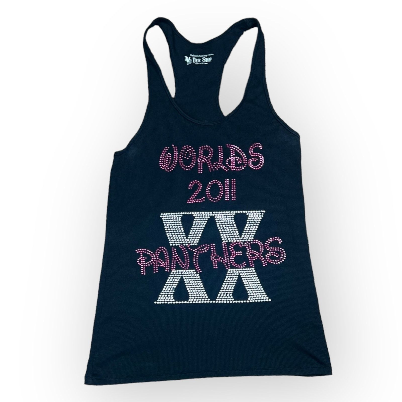 Vintage 2011 Cheer Athletics Panthers Bedazzled Worlds Tank Top Size L / US 10 / IT 46 - 4 Thumbnail