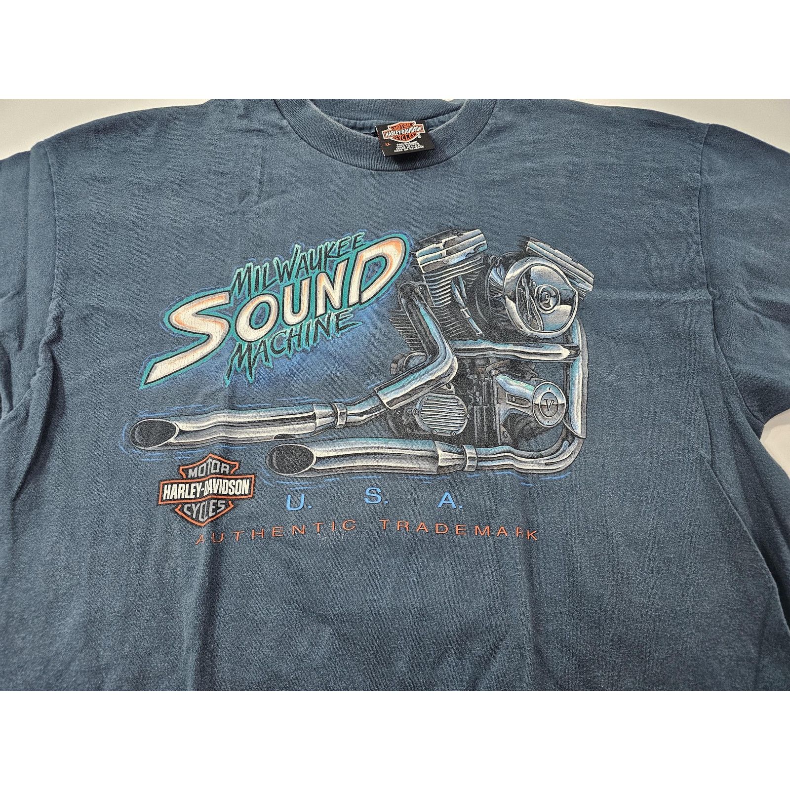 Harley Davidson 90s Harley Davidson Milwaukee Sound Machine T-shirt Sz XL Size US XL / EU 56 / 4 - 4 Thumbnail