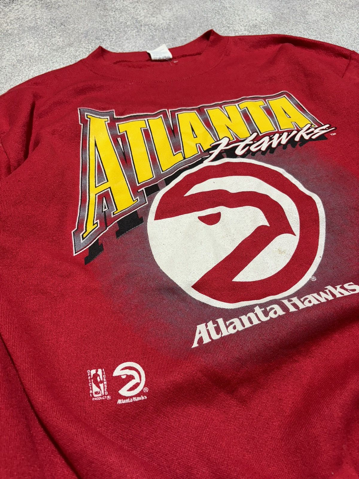 NBA × Vintage Vintage 1980s Atlanta Hawks Crewneck Sweatshirt NBA NFL NHL Size US XL / EU 56 / 4 - 3 Thumbnail
