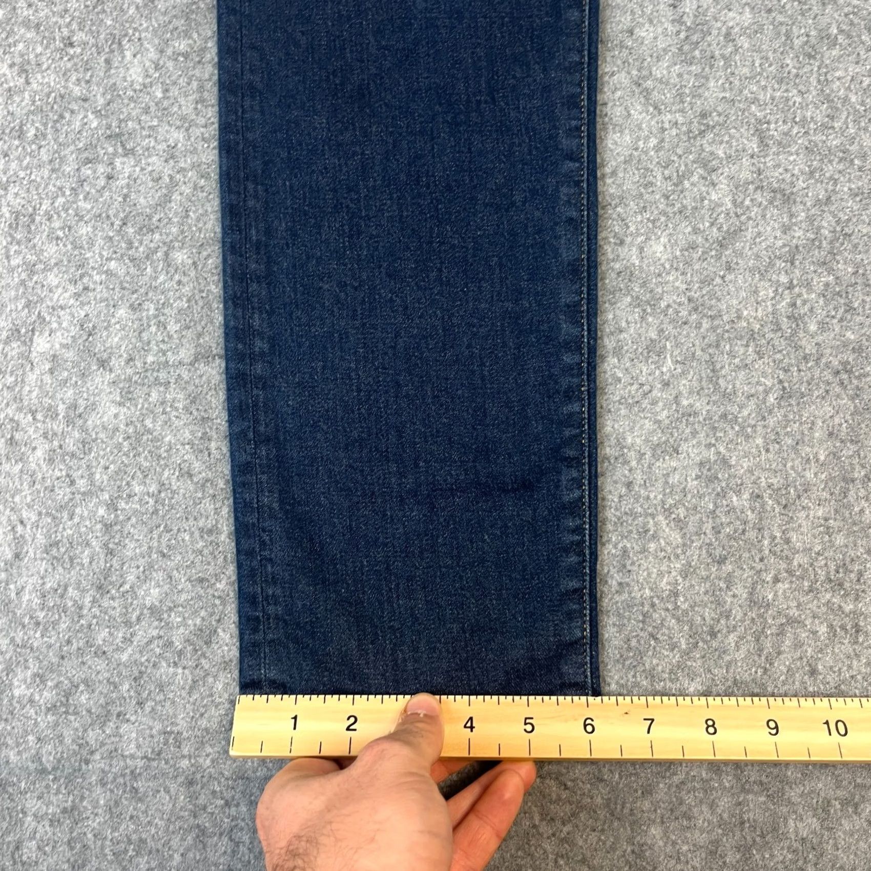 G-Star G Star 3301 Slim Jeans Mens 32 Dark Wash Blue Whiskers Stretch Denim 5-Pocket Size US 32 / EU 48 - 3 Thumbnail