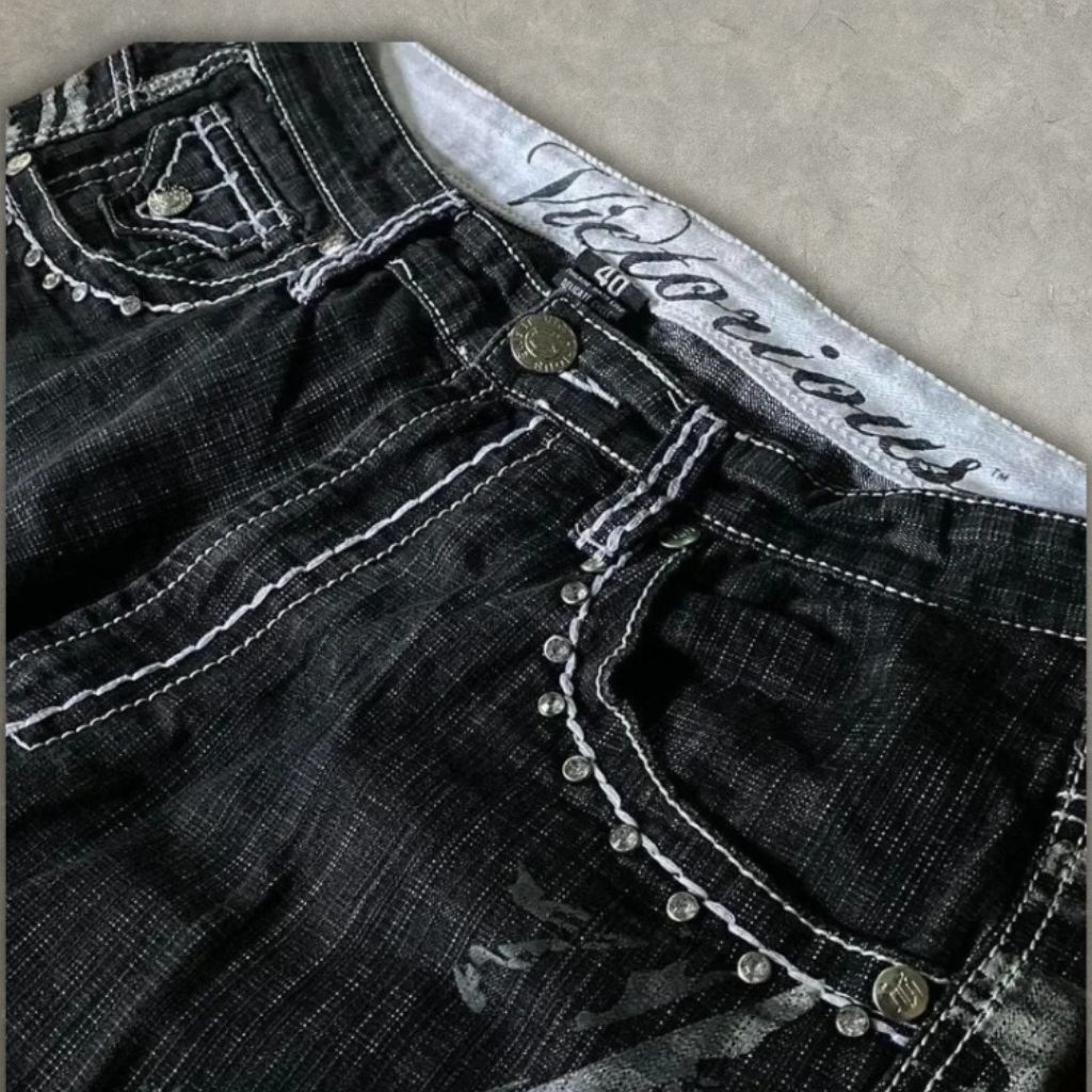 Other Y2K Oversized Denim Shorts Size US 32 / EU 48 - 4 Thumbnail