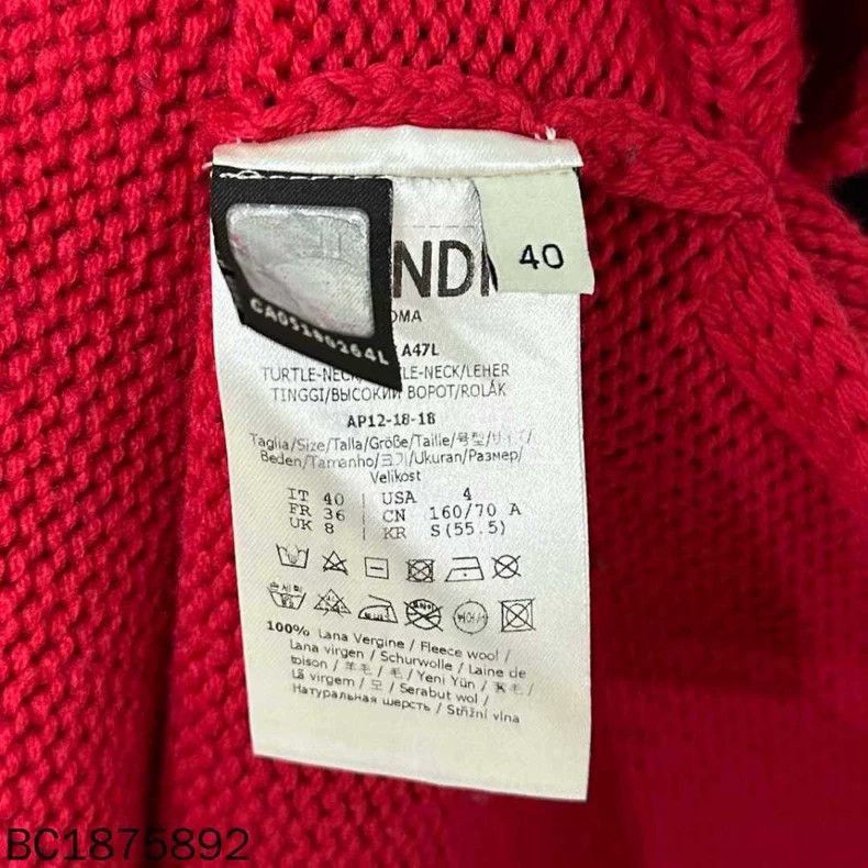 Fendi Fendi Logo High Neck Knit Sweater Size US M / EU 48-50 / 2 - 5 Thumbnail