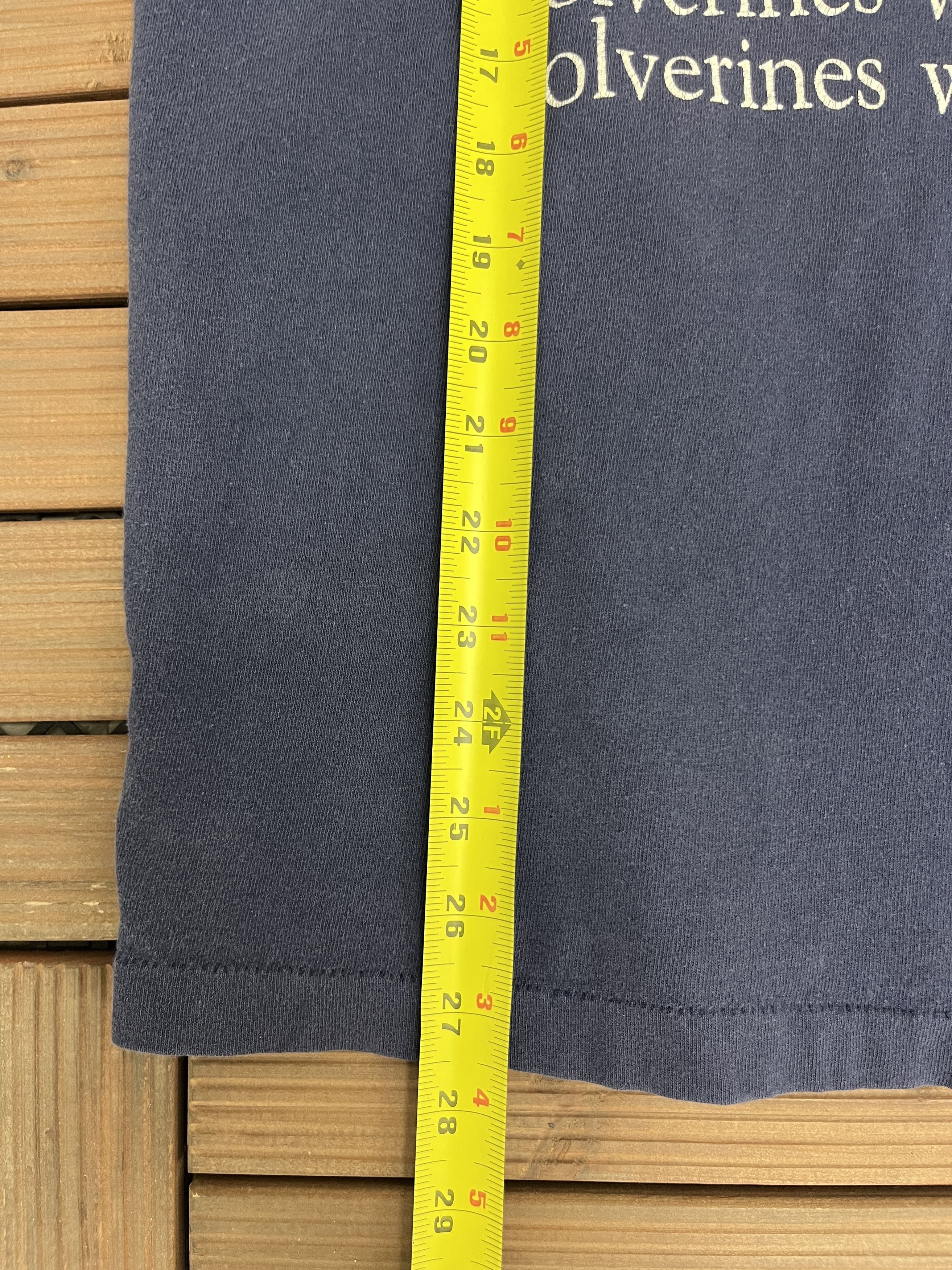 Vintage Michigan Wolverines Spell Out Vintage Blue T-Shirt Tee Size US XL / EU 56 / 4 - 8 Thumbnail