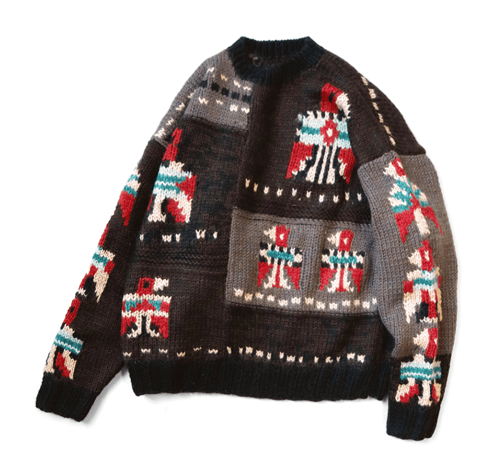 Kapital Hand Knit Santo Domingo Couchin Crew Sweater Size US L / EU 52-54 / 3 - 3 Thumbnail