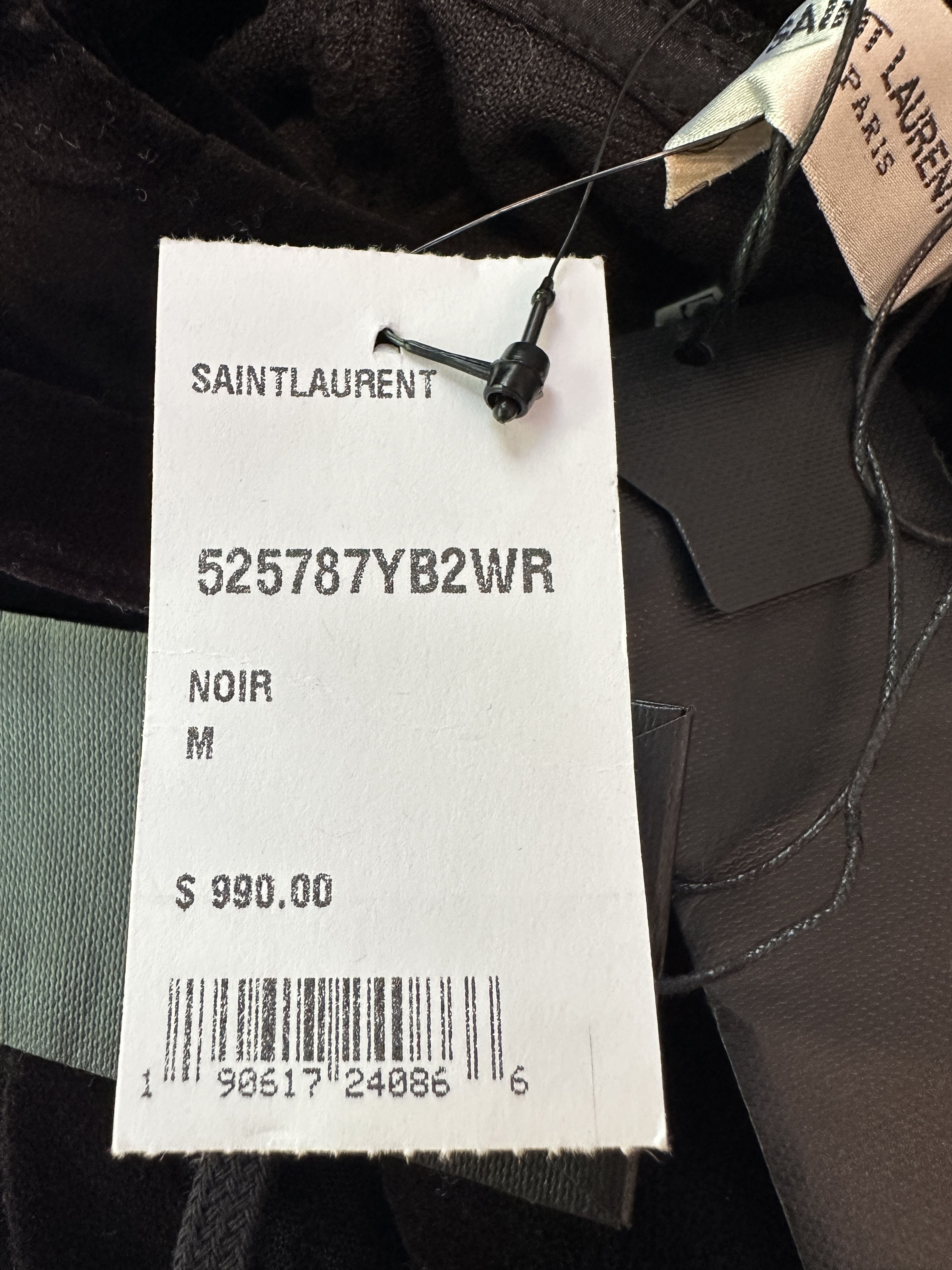 Saint Laurent Paris SAINT LAURENT ANTHONY VACCARELLO BLACK VELVET BURNOUT HOODIE Size US M / EU 48-50 / 2 - 6 Thumbnail