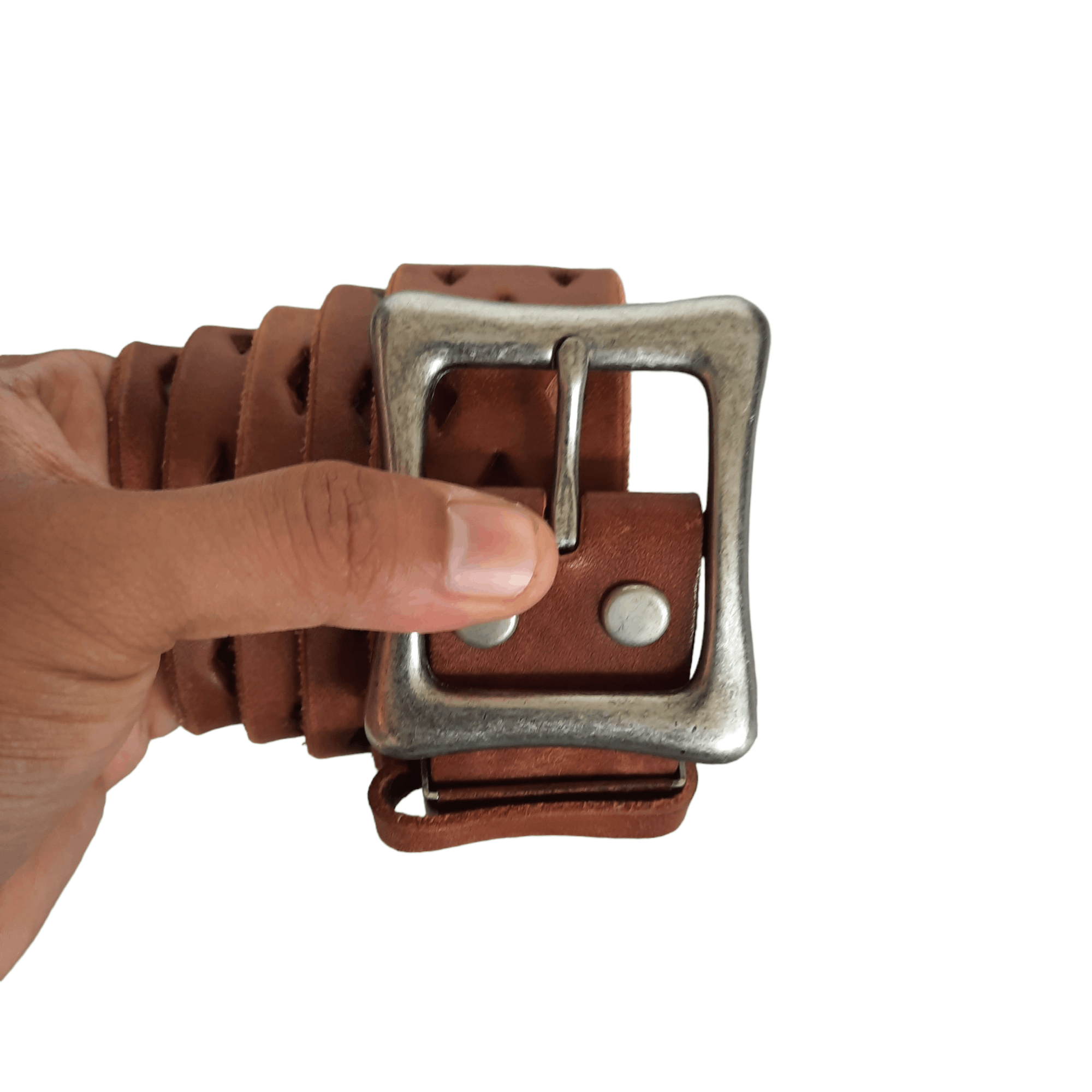 image of Archival Clothing Vintage Garrison Punk Rock Leather Belt, Men's