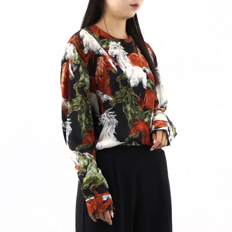 Kenzo KENZO Retro silk slanted collar long sleeves Size XXS / US 00 / IT 34 - 3 Thumbnail