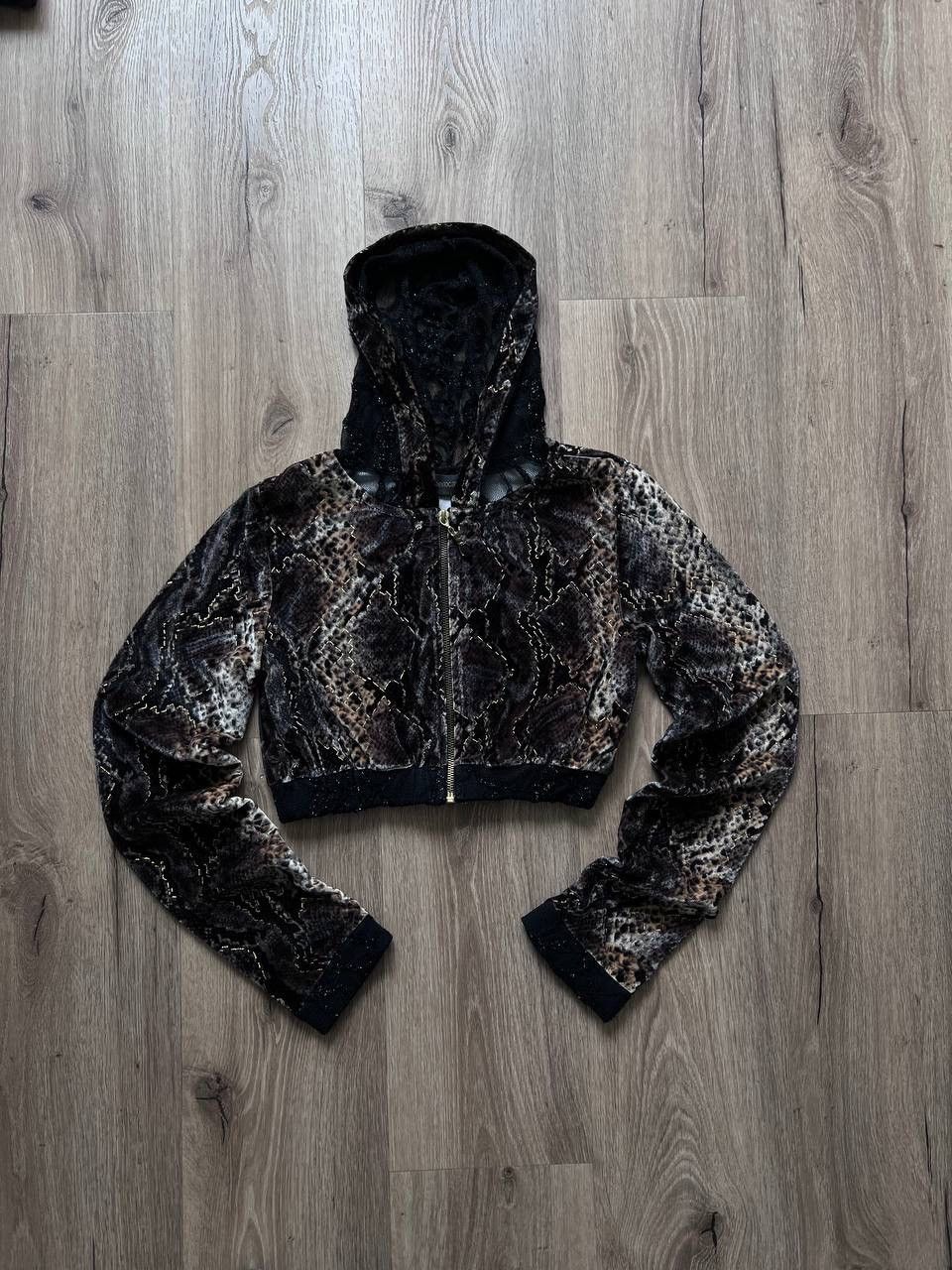 Just Cavalli Just Cavalli crop hoodie mesh hood Size L / US 10 / IT 46 - 2 Thumbnail