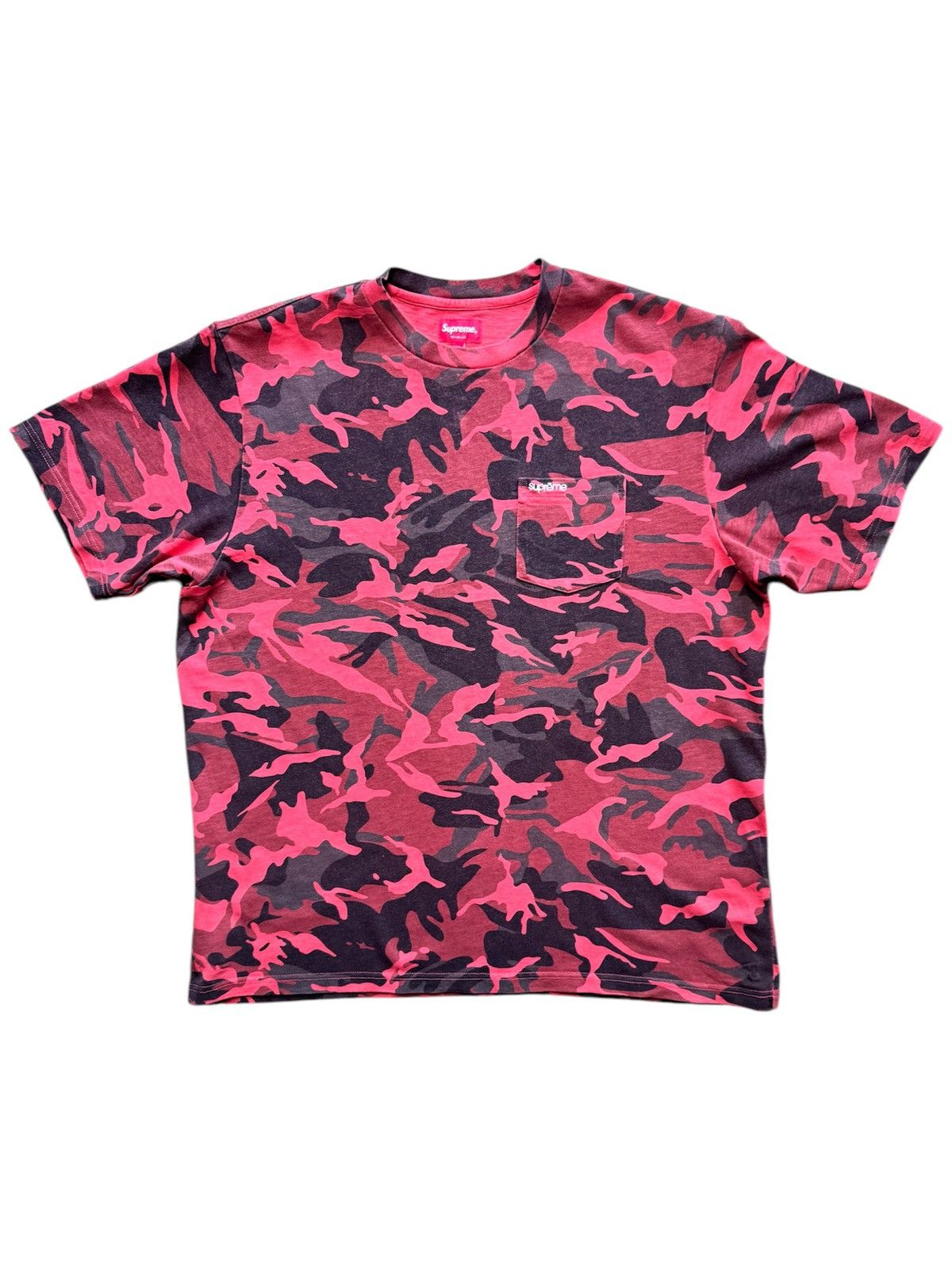 Supreme Supreme Short Sleeve Pocket Red Camo T-shirt Size US XL / EU 56 / 4 - 1 Thumbnail