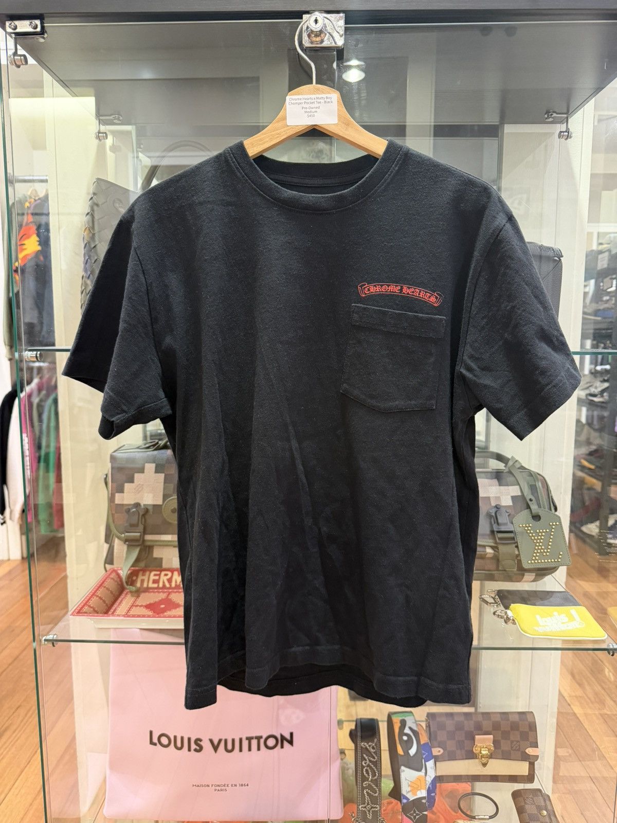 Chrome Hearts Chrome Hearts Matty Boy Chomper Scroll Pocket Tee Size US M / EU 48-50 / 2 - 1 Thumbnail
