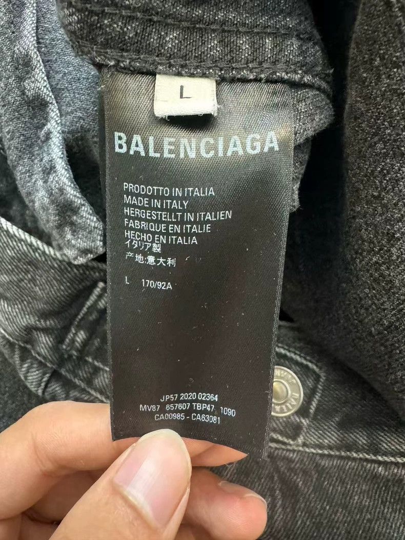 Balenciaga Balenciaga Black back dissolve smiley face denim jacket Size US L / EU 52-54 / 3 - 4 Thumbnail