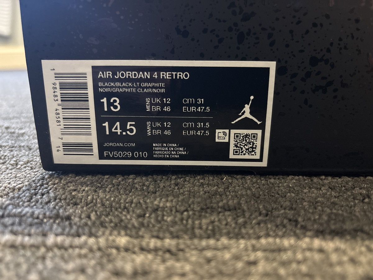 Jordan Brand Jordan 4 Black Cat 2025 Size US 13 / EU 46 - 7 Thumbnail
