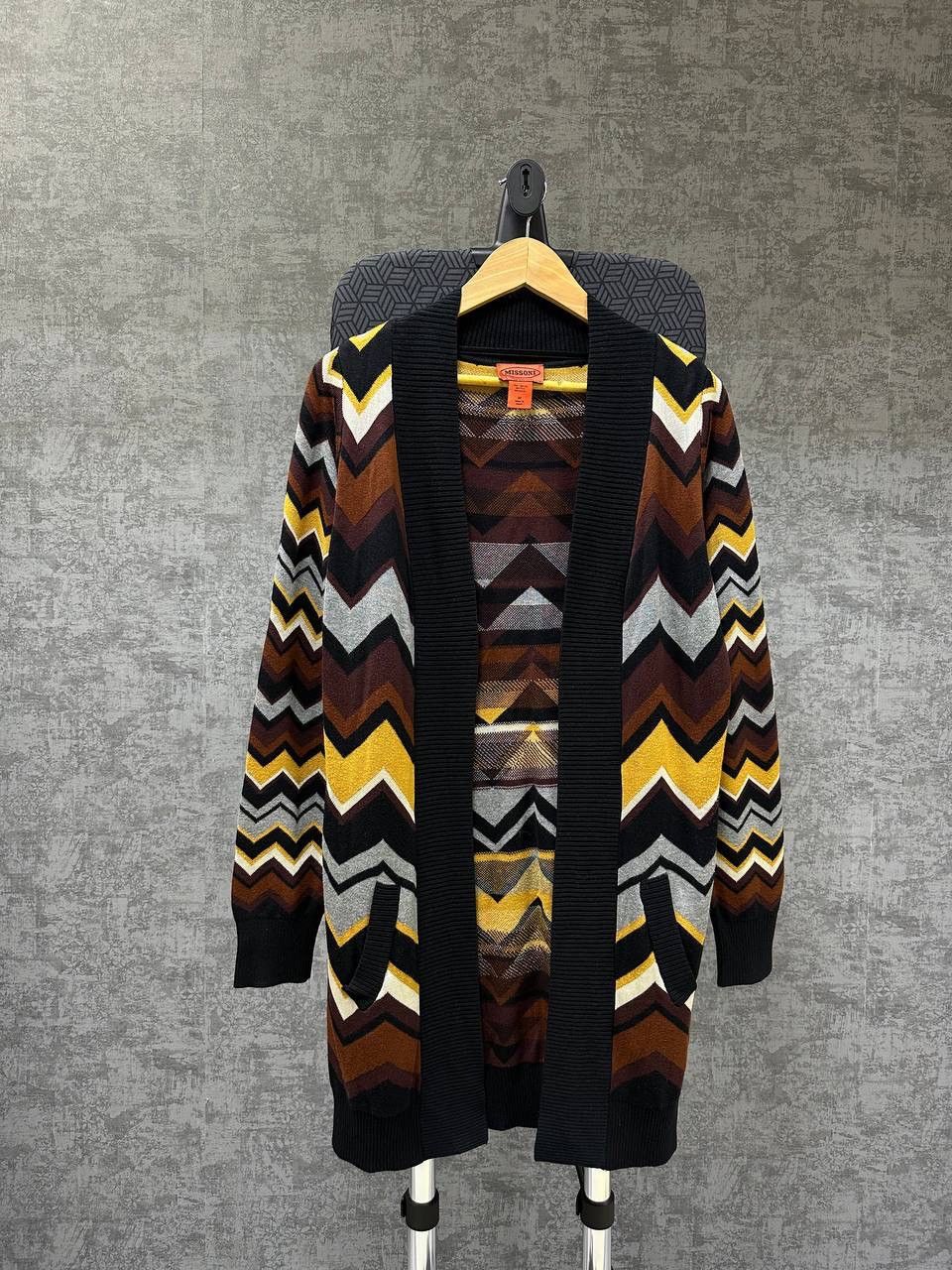 Missoni × Vintage Vintage Missoni Zigzag Open Cardigan Sweater Size US M / EU 48-50 / 2 - 1 Thumbnail