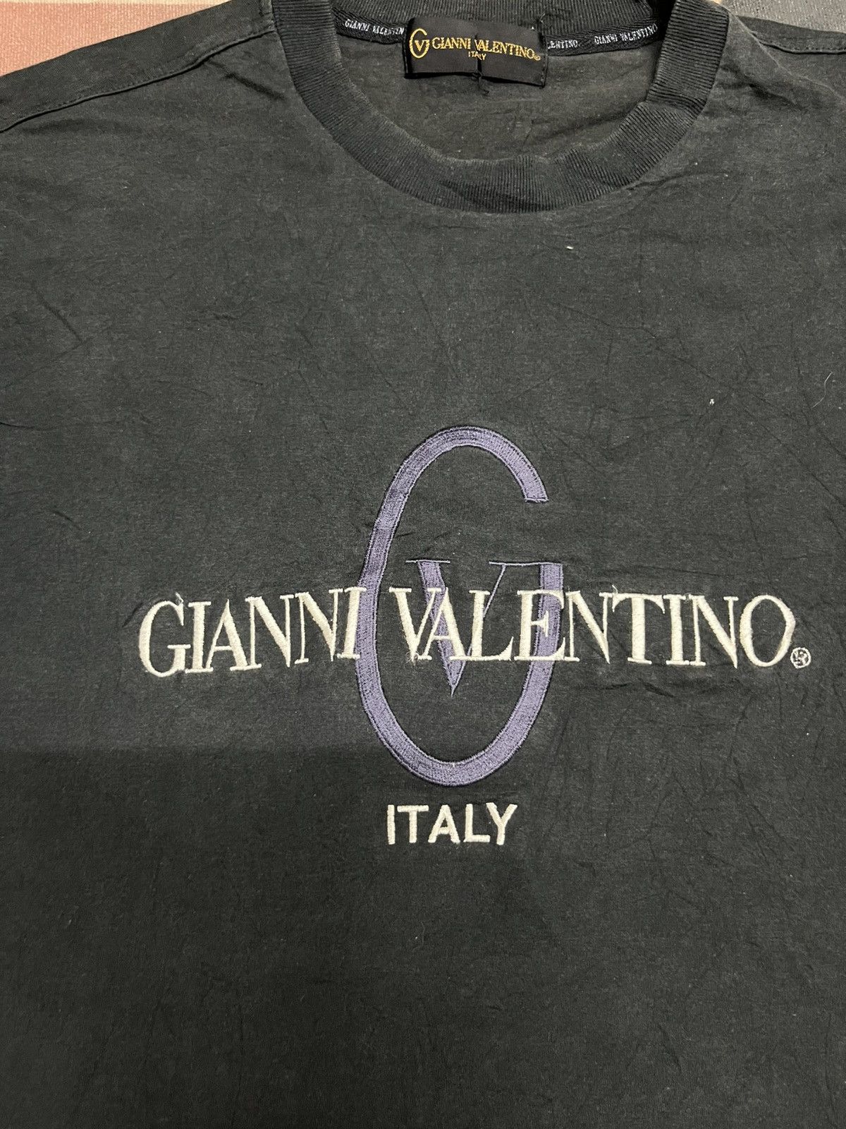 Gianni Valentino 💥True Vintage Gianni VALENTINO Embroidery Big Logo Size US M / EU 48-50 / 2 - 5 Thumbnail
