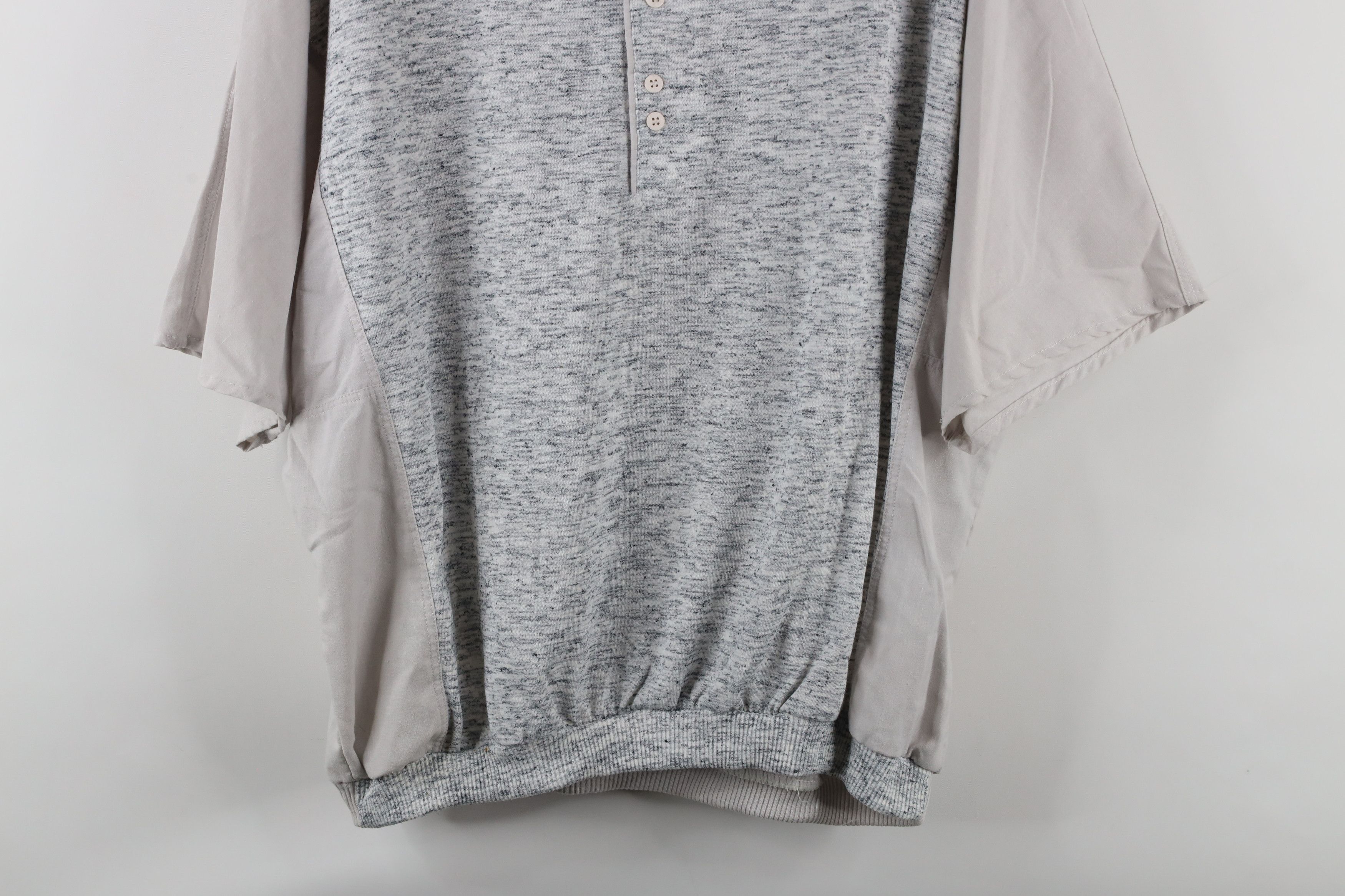 Vintage Vintage 90s Streetwear Knit Pullover Henley T-Shirt Gray Size US XL / EU 56 / 4 - 3 Thumbnail