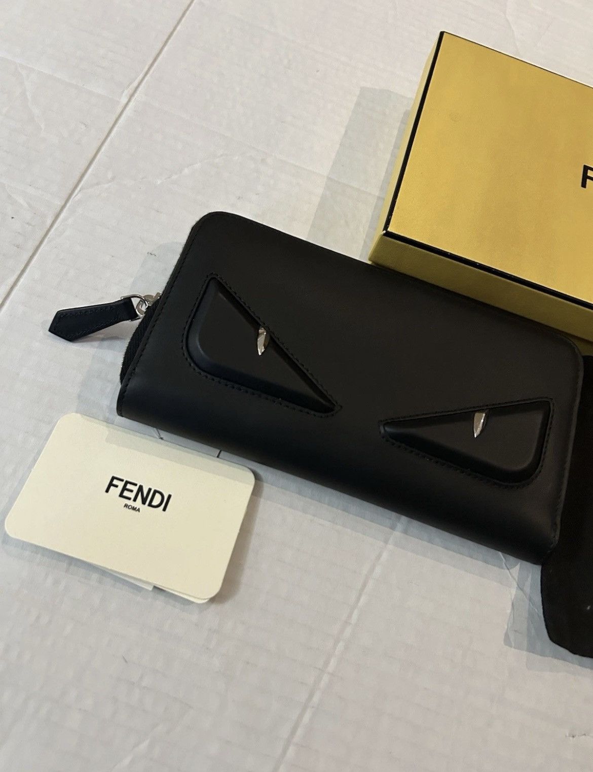 Fendi FENDI Monster Bug Eyes Leather Long Round Wallet Authentic Size ONE SIZE - 1 Thumbnail