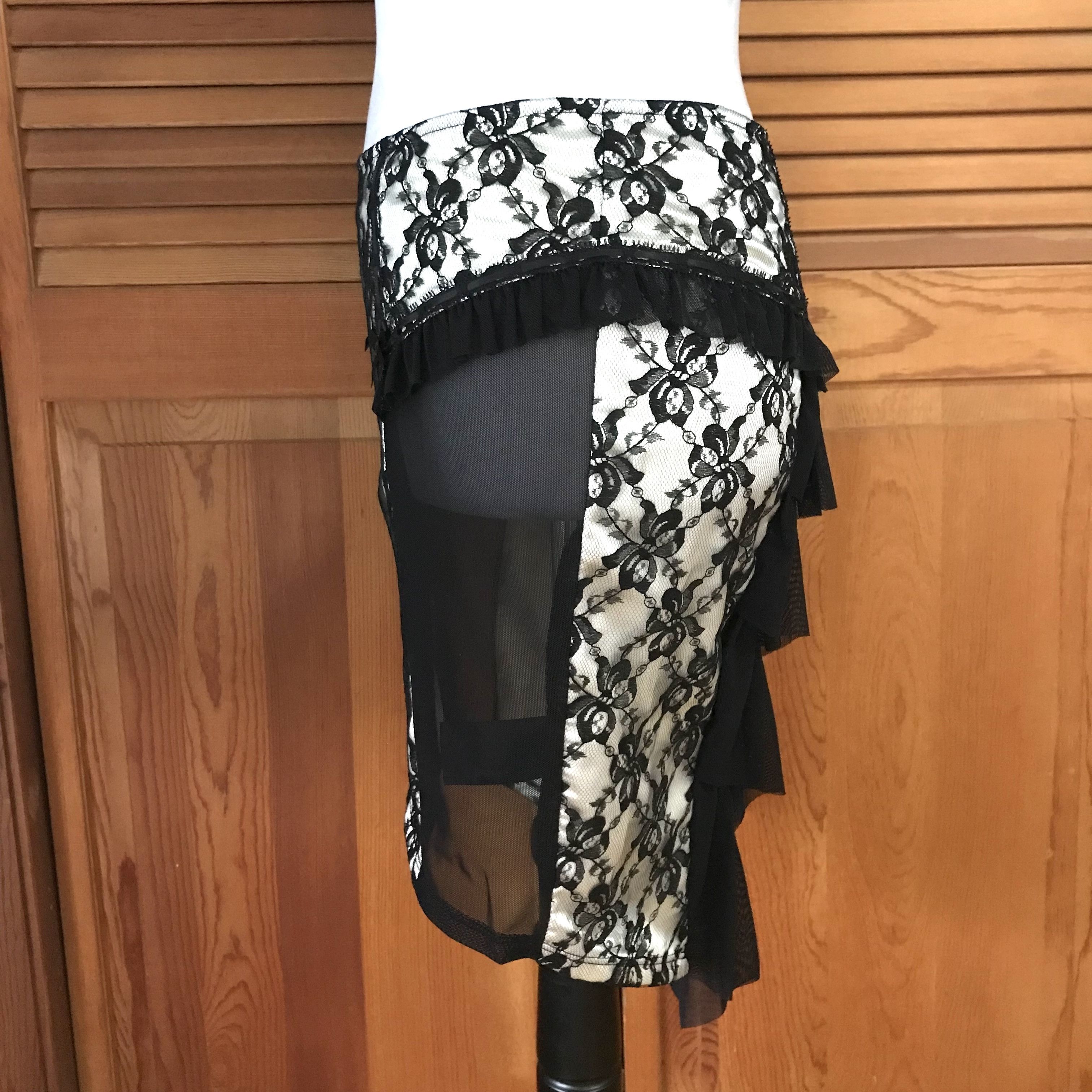 Lip Service Vintage Lip Service Vaudeville Vamps Coquette Ivory Skirt XS Size 25" / US 0 / IT 36 - 5 Thumbnail