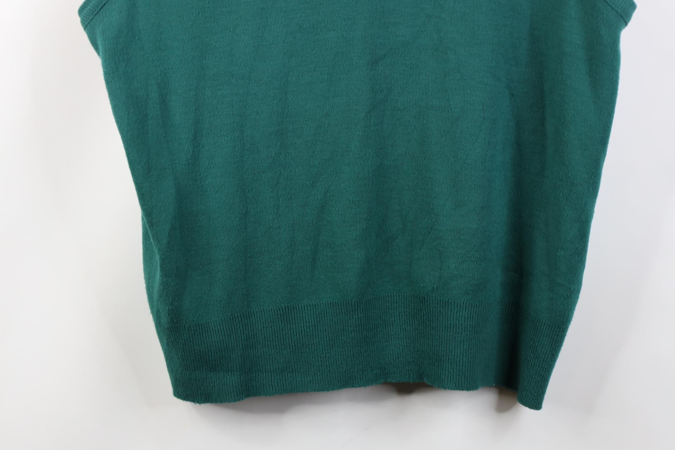 Vintage Vintage 70s 80s The Masters Golf Knit Sweater Vest Green USA Size US L / EU 52-54 / 3 - 3 Thumbnail