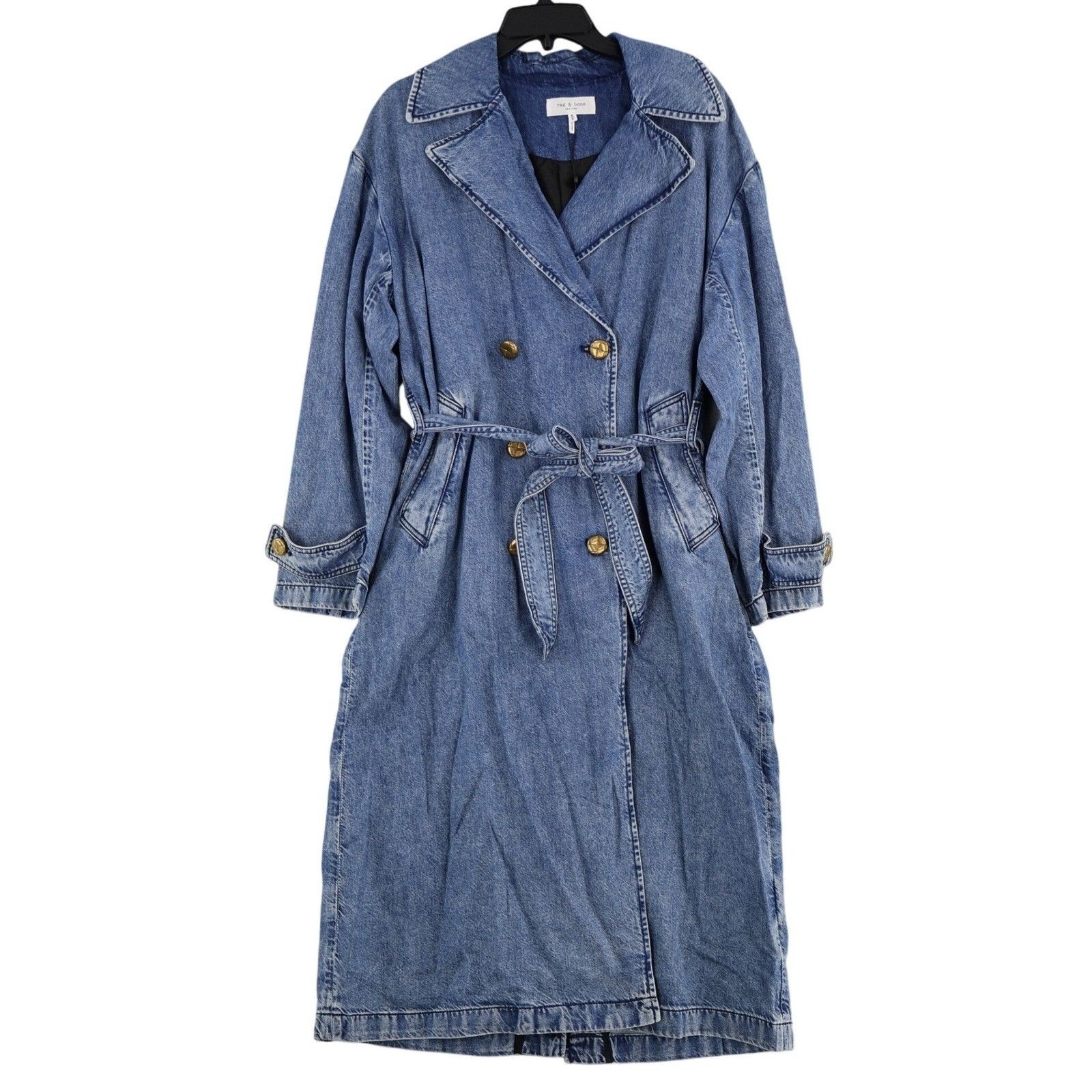 Rag & Bone Rag & Bone Featherweight Alora Trench Coat Womens M Blue Size M / US 6-8 / IT 42-44 - 1 Thumbnail