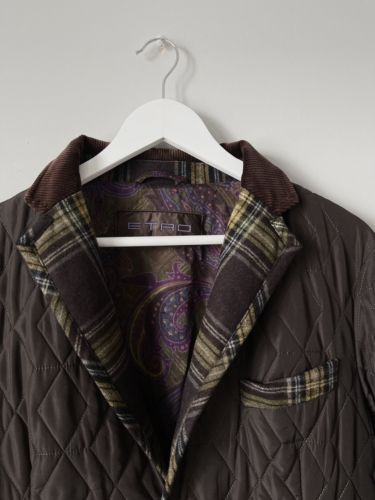 Etro Etro Milano Paisley Brown Quilted Blazer Jacket Coat Size US L / EU 52-54 / 3 - 4 Thumbnail