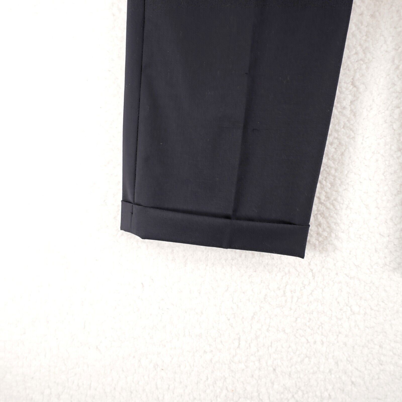 Brooks Brothers Brooks Brothers 346 Stretch Blue Wool Pleated Cuffed Mid Ris Size 34R - 2 Thumbnail