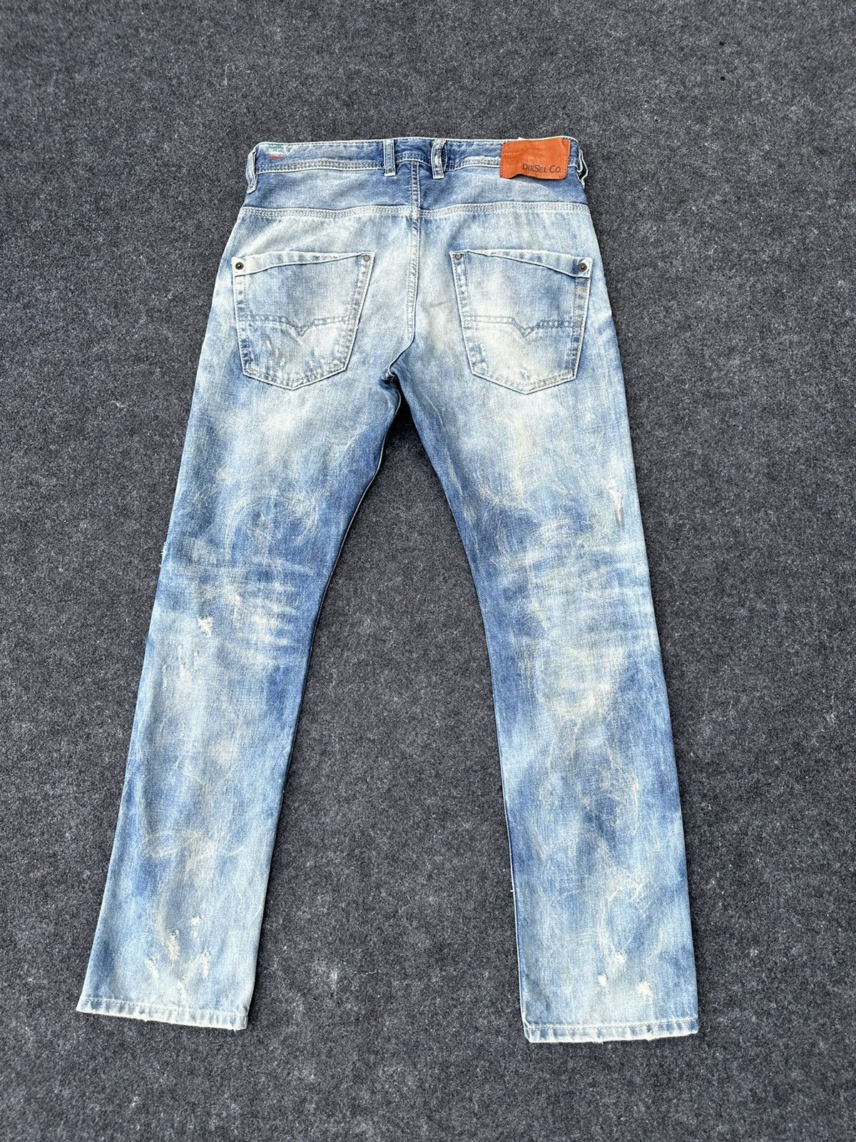 Beauty Beast × Diesel Diesel Italy Krooley Acid Design Regular Slim Denim D38 Size US 30 / EU 46 - 2 Thumbnail