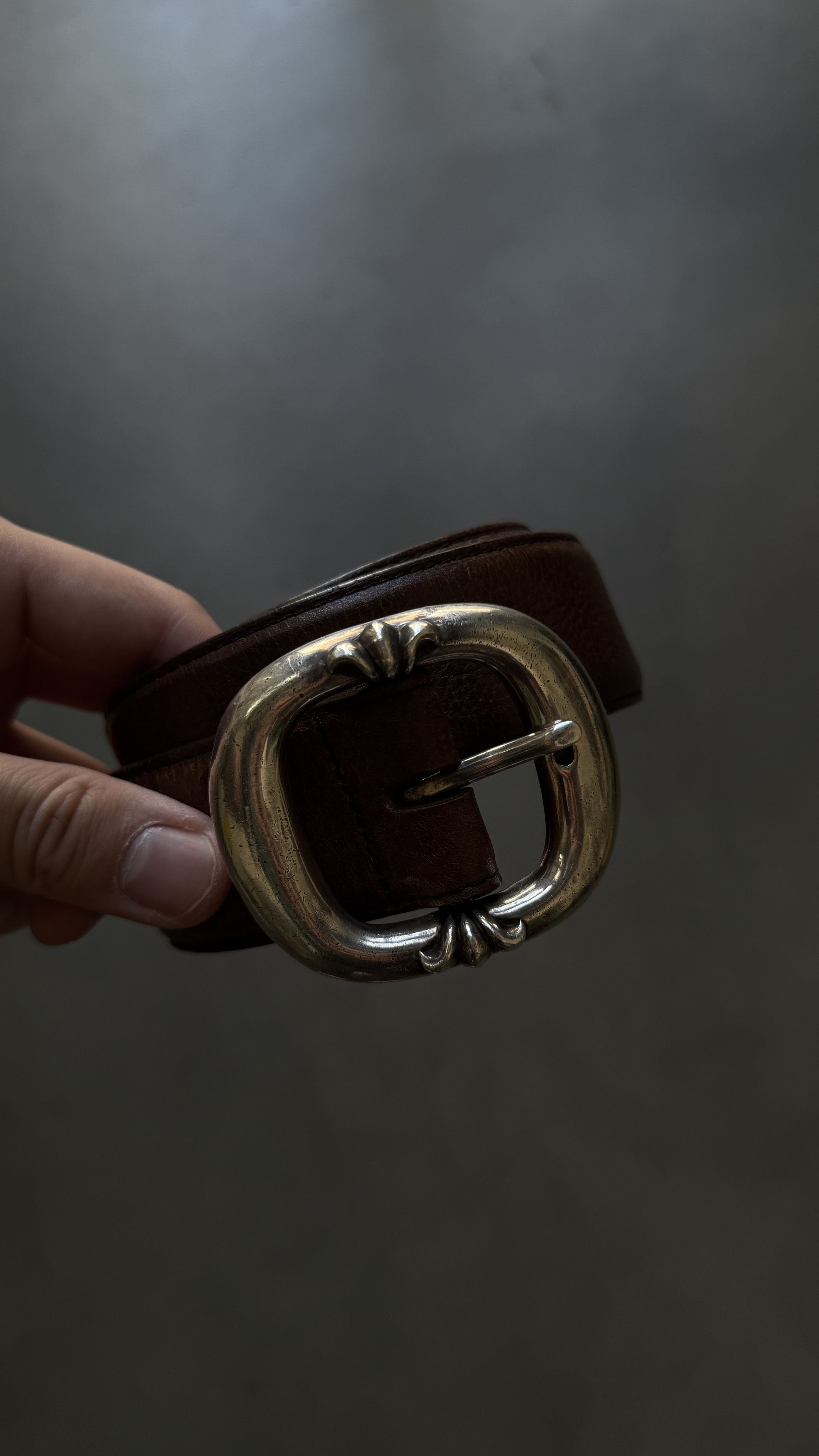 Chrome Hearts RARE! Chrome Hearts Brown Leather Gunslinger Belt Size 32 - 1 Thumbnail