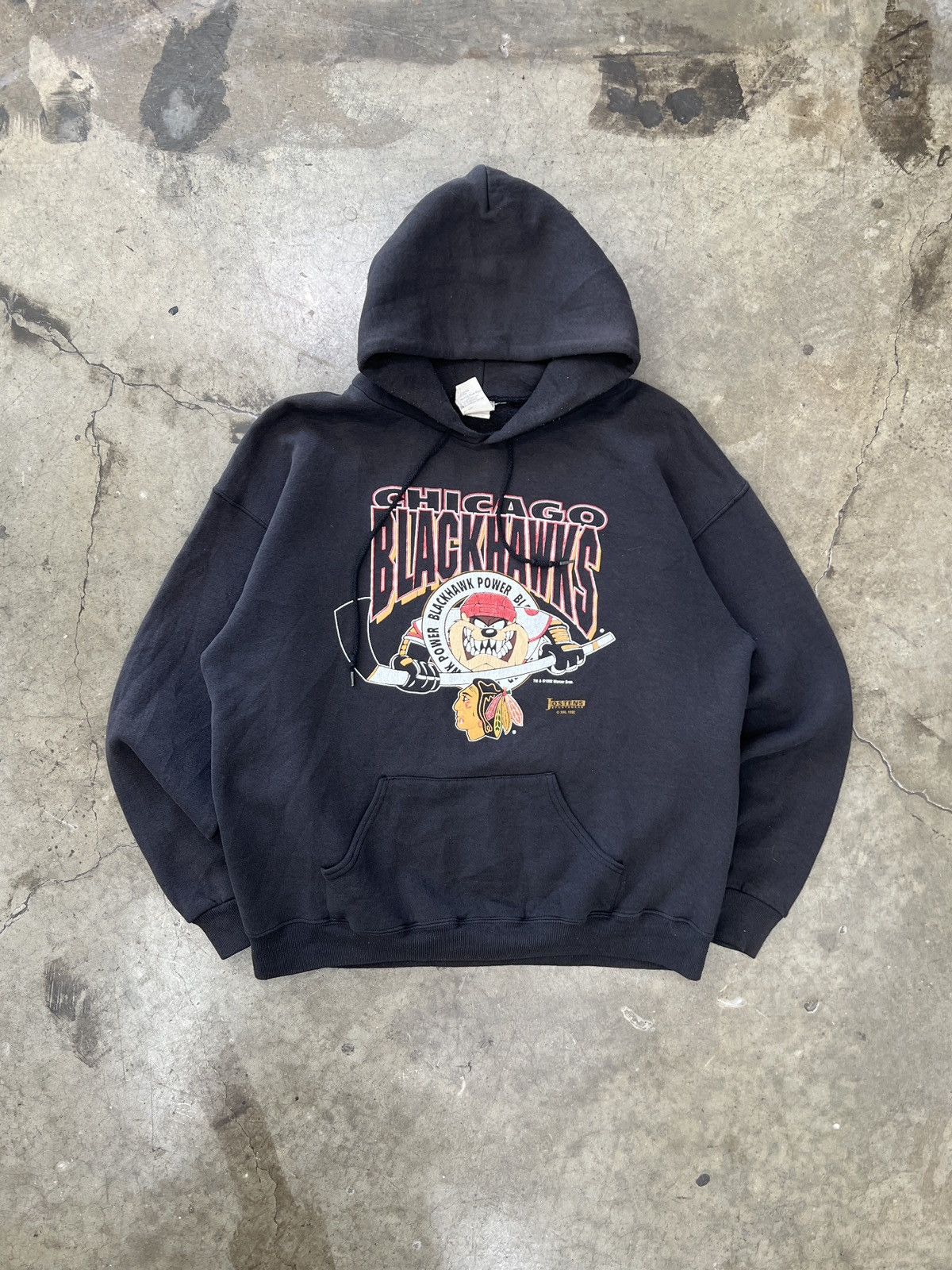 NHL Vintage 1992 Taz NHL Chicago Blackhawks Looney Hoodie Large Size US L / EU 52-54 / 3 - 2 Thumbnail