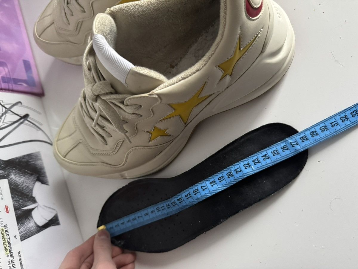 Gucci Gucci Rhyton Star Leather Sneakers Cream Yellow Luxury Size US 8.5 / EU 41-42 - 14 Thumbnail