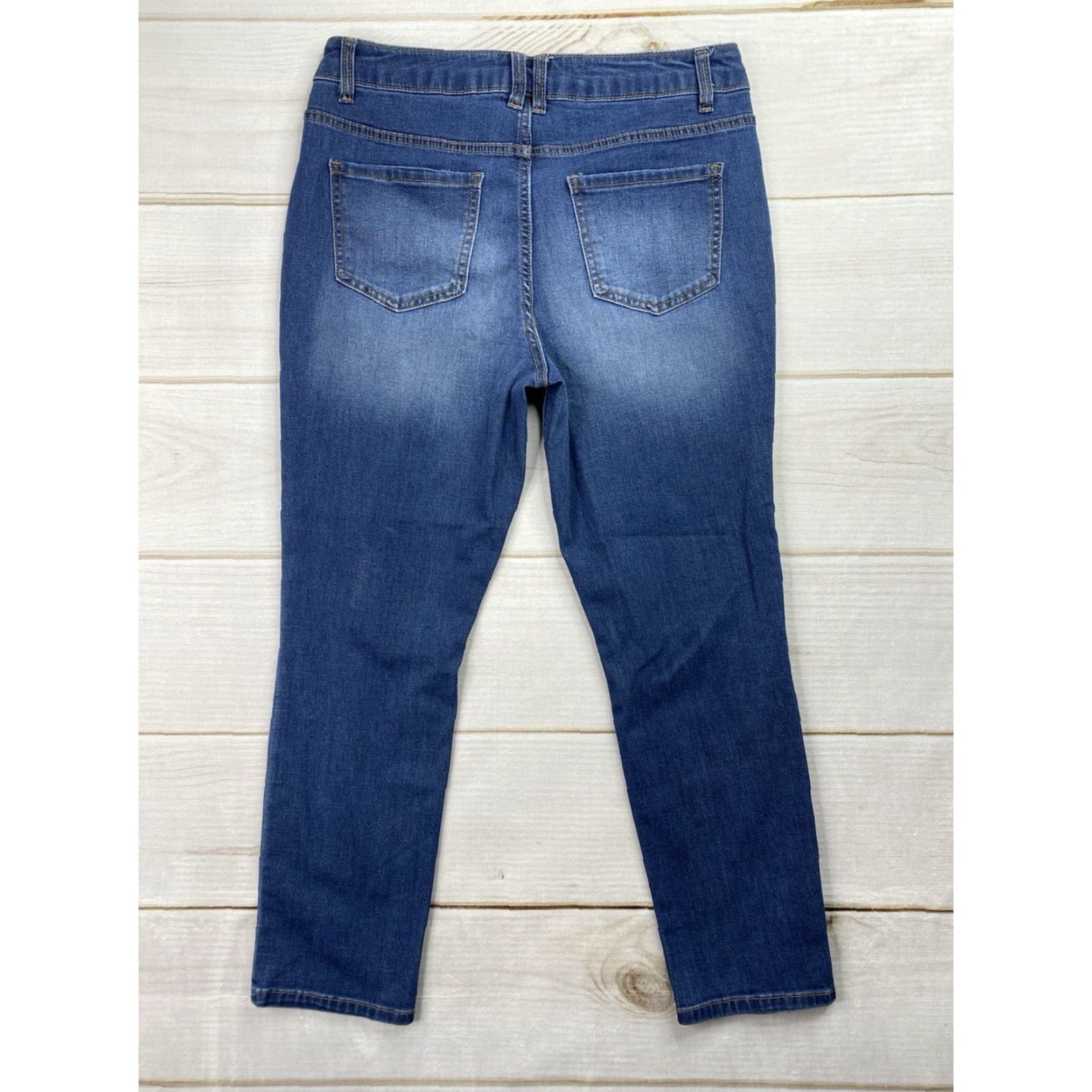 Denime D. Jeans Jeans Women's 10 Dark Wash Distressed Mid Rise Tapered Leg Denim Jeans Women 90s City Hipster Vintage No Size 32" / US 10 / IT 46 - 7 Thumbnail
