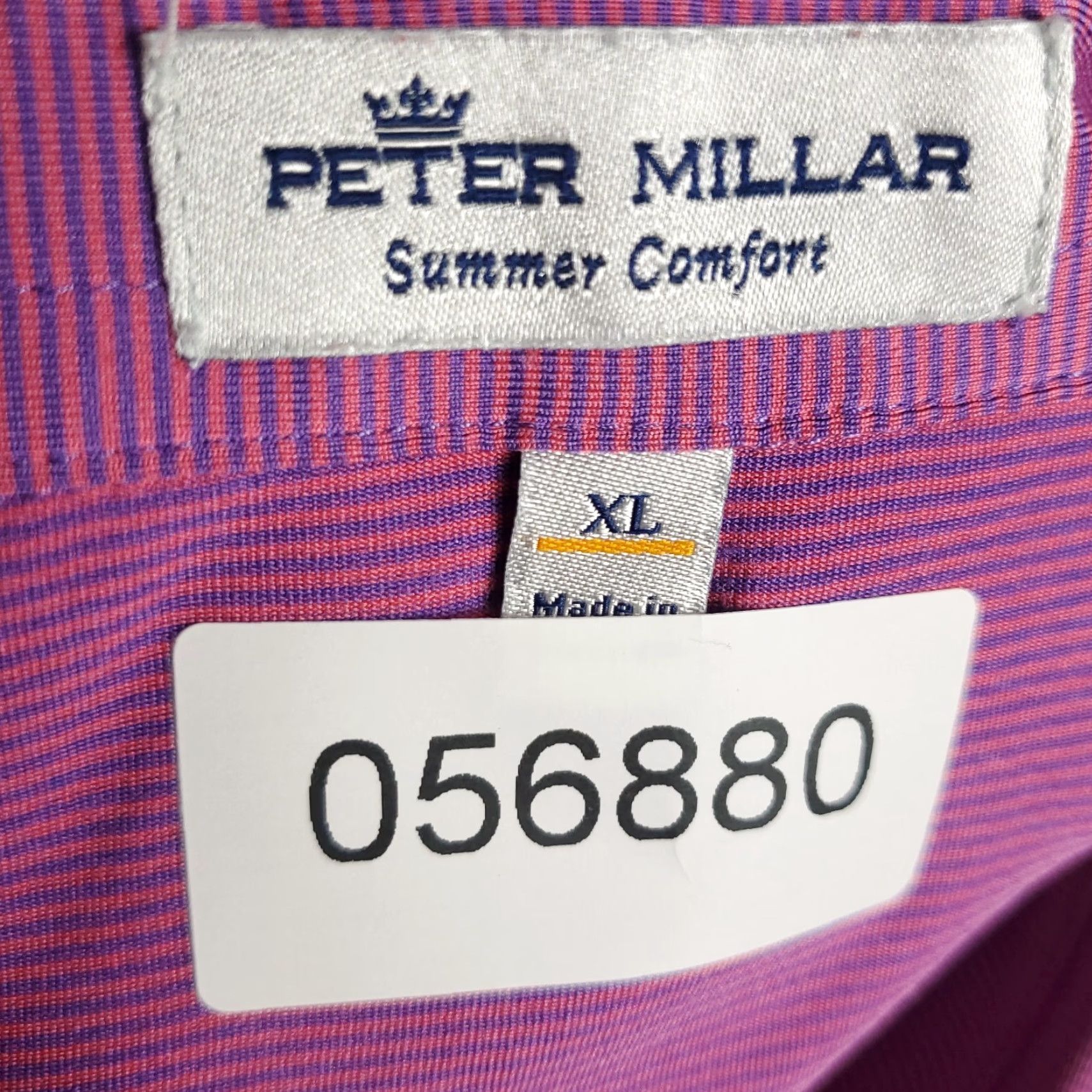Peter Millar Peter Millar Polo Shirt Mens XL Purple Striped Polo Shirt Casual Golf Short Sleeve Men Purple Striped Shirt XL Peter Millar Size US XL / EU 56 / 4 - 8 Thumbnail