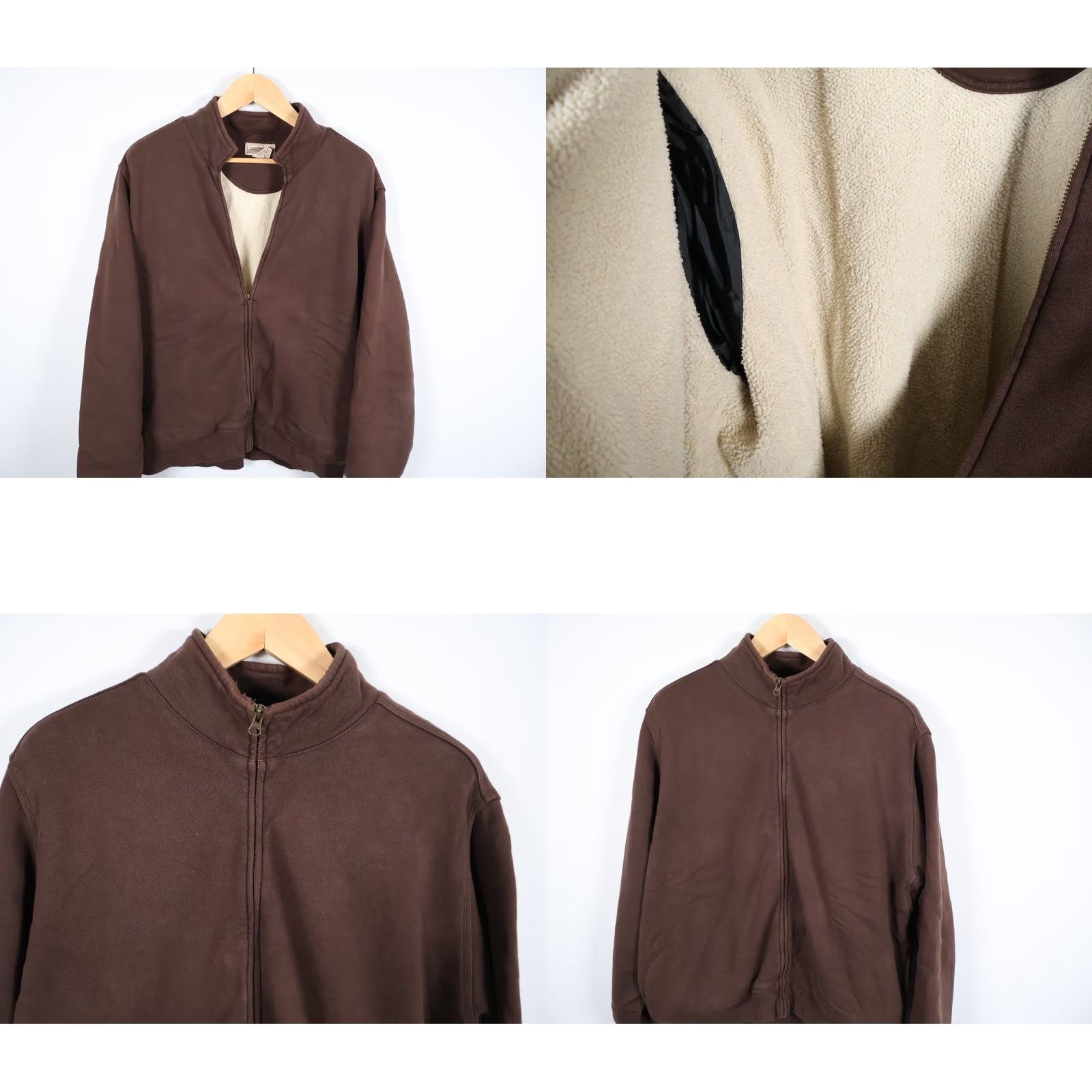 Vintage L.L. Bean Shirt Mens L Brown Katahdin Iron Works Sherpa Sweatshirt Men Zip Size US L / EU 52-54 / 3 - 8 Thumbnail
