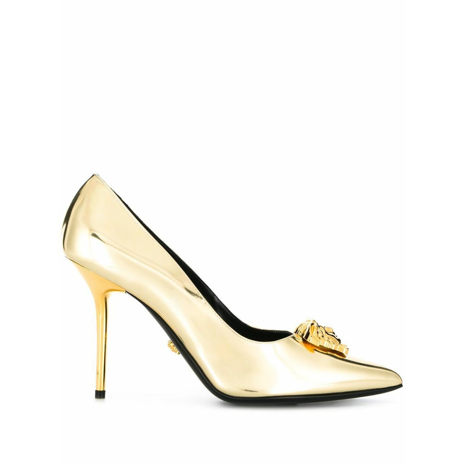 Versace Medusa Head Palazzo Tribute Patent Leather Heel Pump 38 Size US 8 / IT 38 - 1 Thumbnail