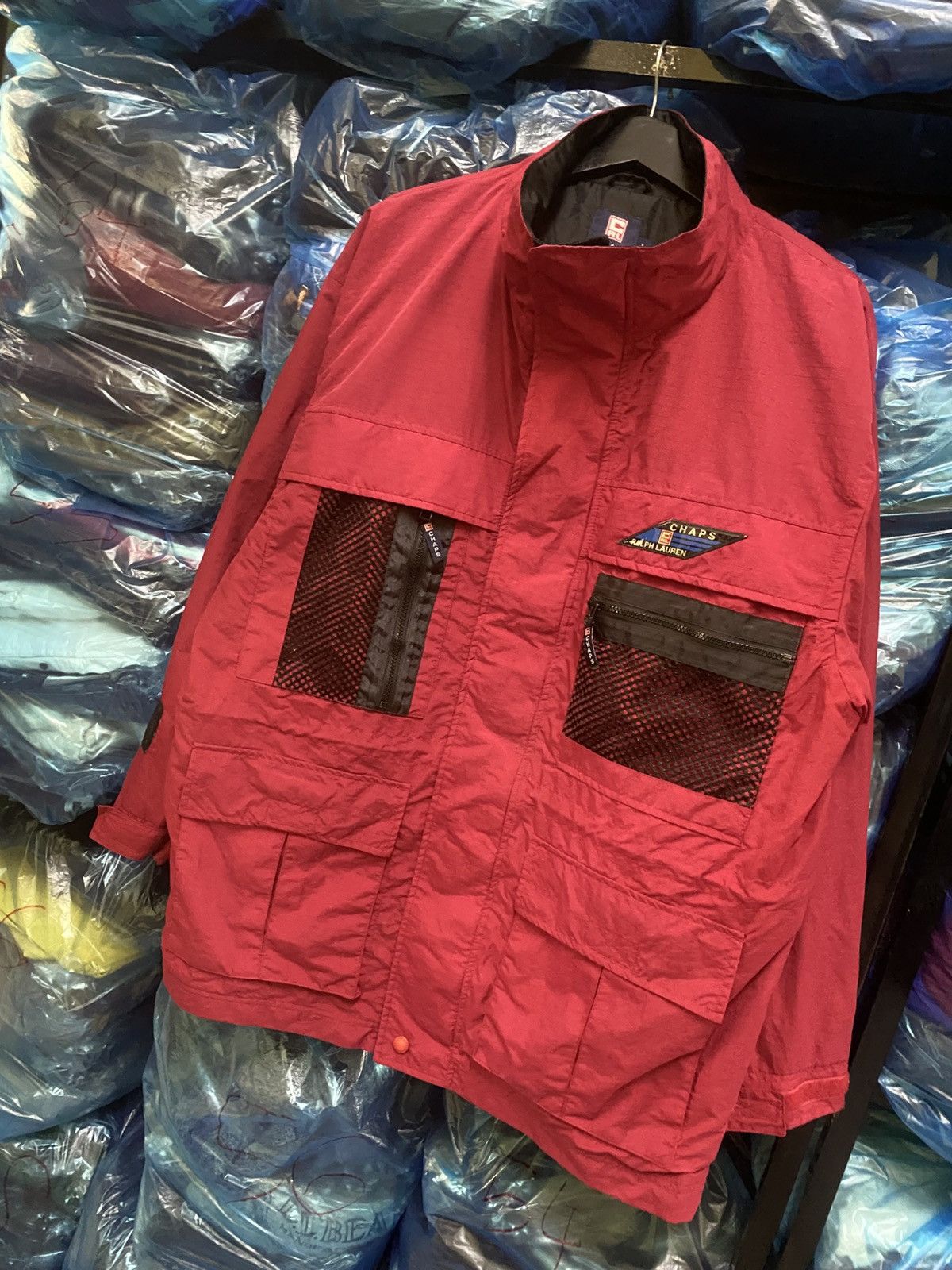 Chaps Ralph Lauren Vintage Chaps Ralph Lauren Red Multi-Pocket Utility Jacket Size US L / EU 52-54 / 3 - 2 Thumbnail