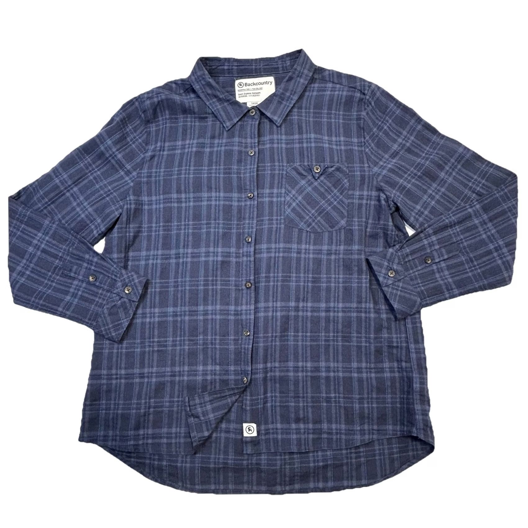 Vintage Backcountry Plaid Button Up Shirt Womens Large Blue Lightweight Casual Cozy Relaxed Fit Size L / US 10 / IT 46 - 4 Thumbnail