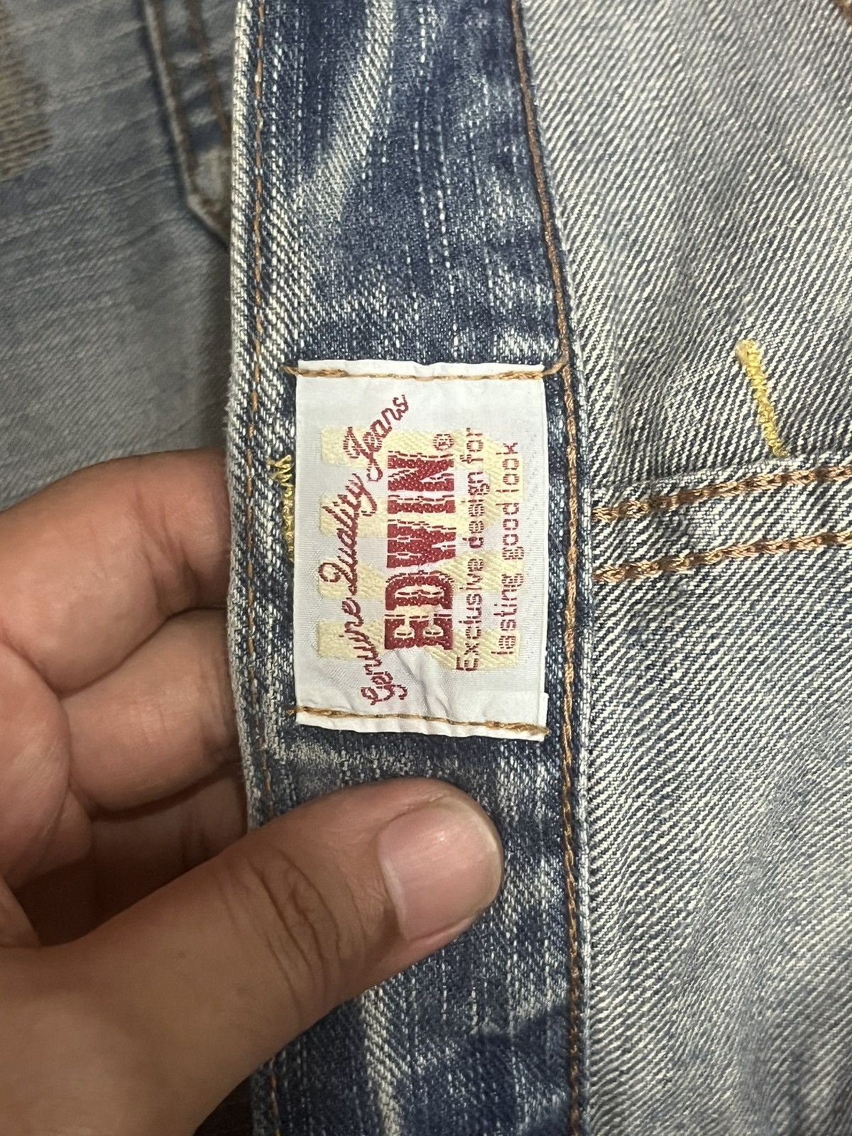 Kapital Vintage Japanese Brand Edwin XVS Patchwork Sashiko Blue Jean Size US 34 / EU 50 - 17 Thumbnail