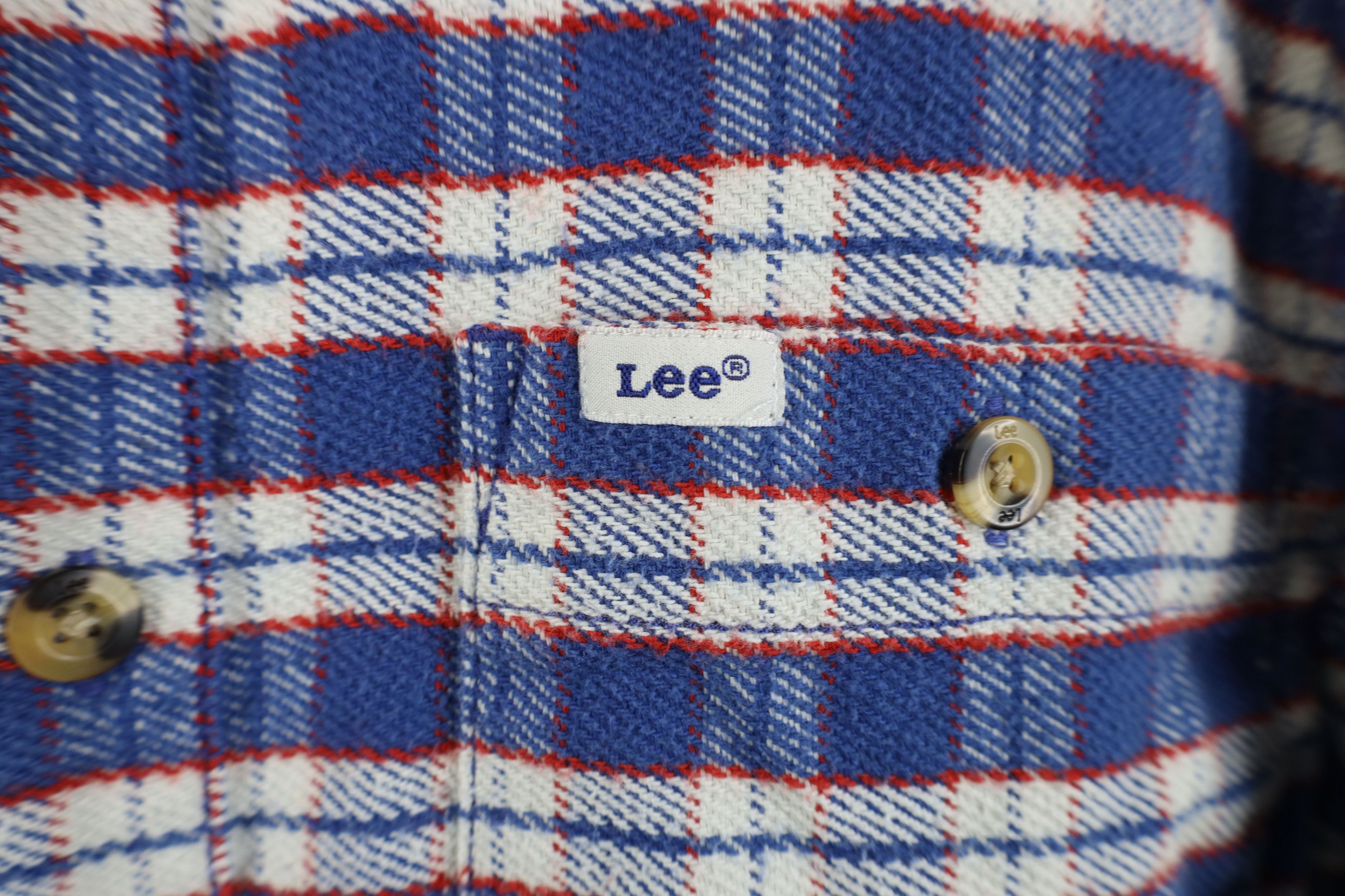 Lee Vintage 90s Y2K Lee Workwear Flannel Shirt Jacket Plaid Size US L / EU 52-54 / 3 - 4 Thumbnail