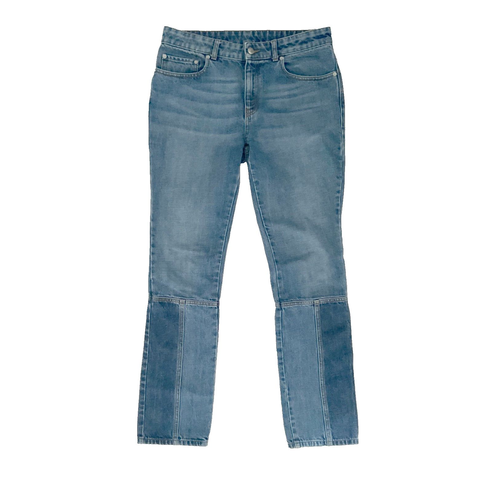 Alexander McQueen ALEXANDER McQUEEN 2 Tone Panel Embroidered Logo Jeans Sz 42 Size 28" / US 6 / IT 42 - 1 Thumbnail