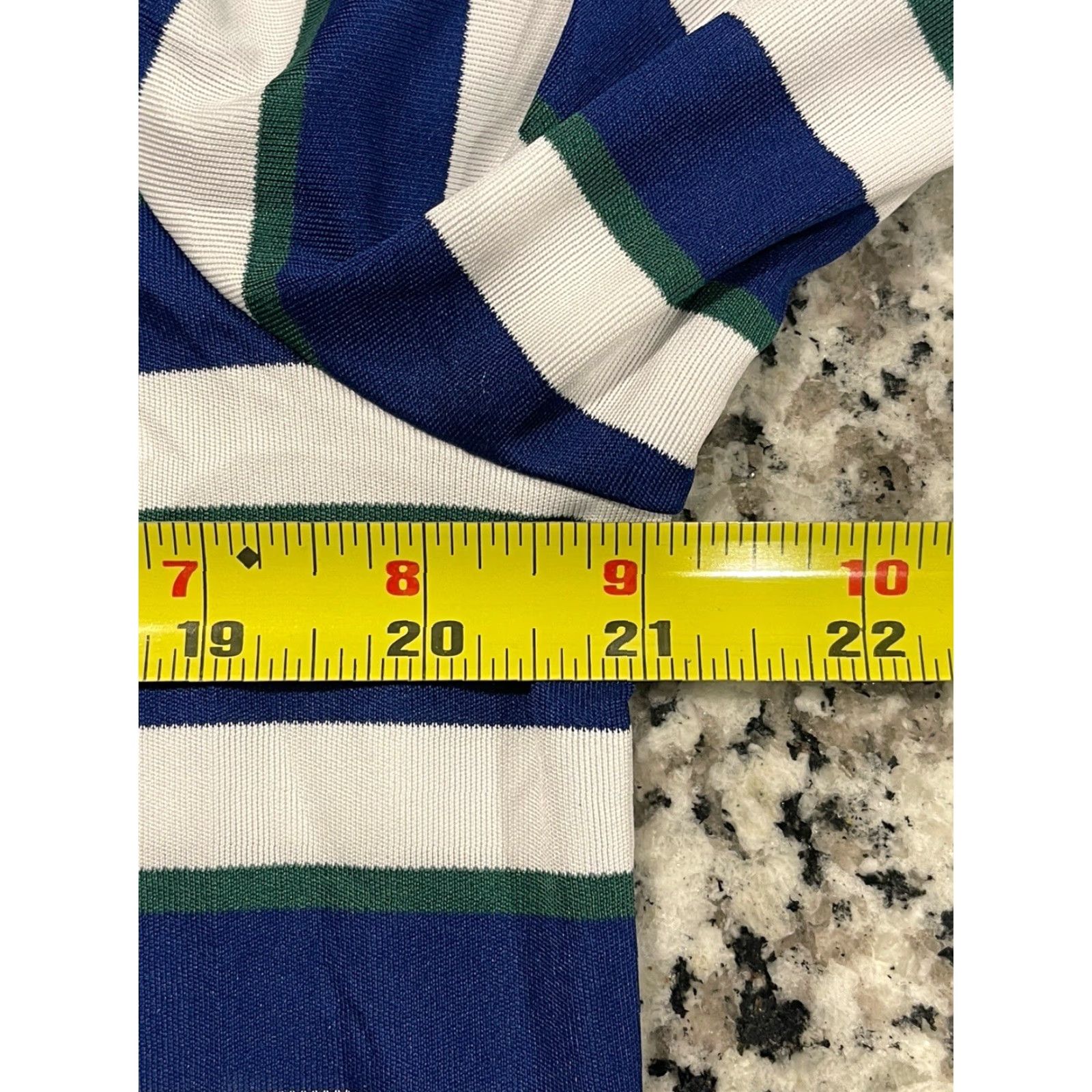 Ralph Lauren Ralph Lauren Polo Golf Mens M Navy / White Striped Short Sleeve 100% Polyester Polo Shirt PGA Ocean Course 2021 Size US M / EU 48-50 / 2 - 5 Thumbnail