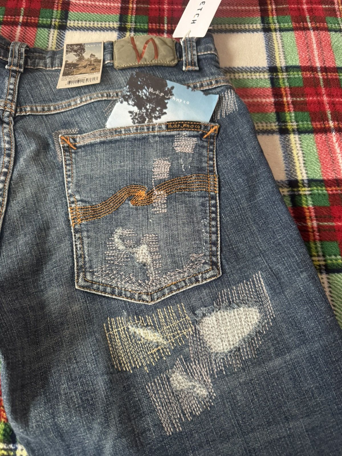 Nudie Jeans Nudie Jeans Grim Tim Distressed Jeans Size US 33 - 5 Thumbnail