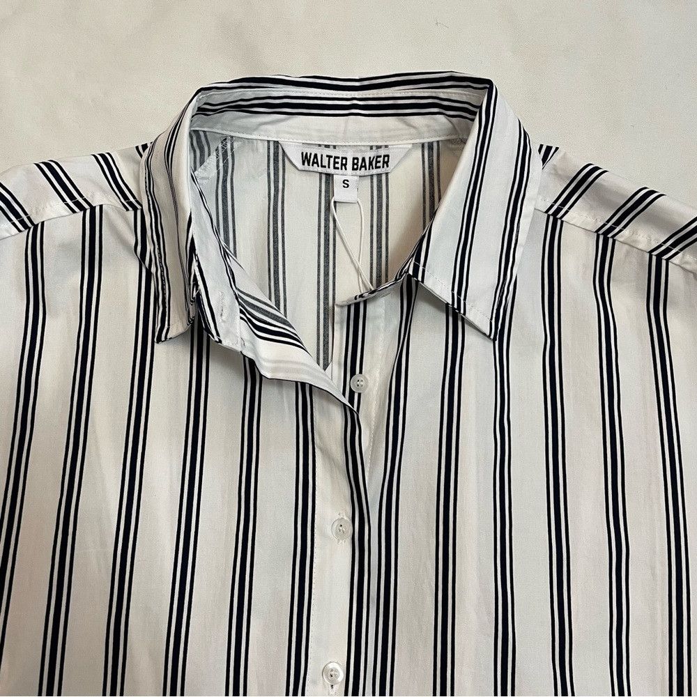Other NWT New $158 Walter Baker Vivian Smocked-Back Striped Shirt Size S / US 4 / IT 40 - 9 Thumbnail