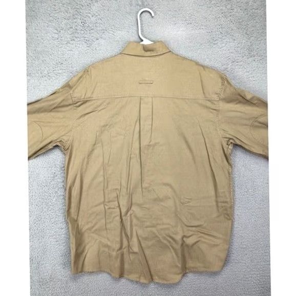 SafTbak VINTAGE Saftbak Shirt Mens Medium Khaki 100% Cotton Button-Down Long Sleeve Pocket Size US M / EU 48-50 / 2 - 2 Thumbnail