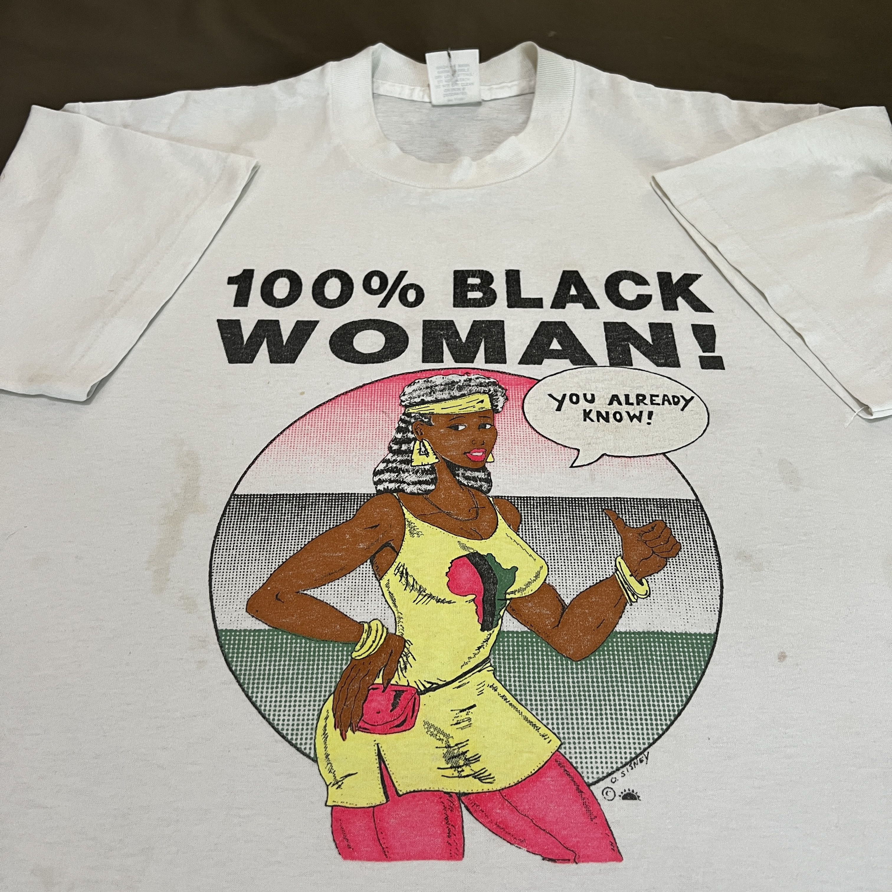 Rap Tees Vintage 90s Beautiful black woman Promo Tee Faded Size US L / EU 52-54 / 3 - 1 Thumbnail