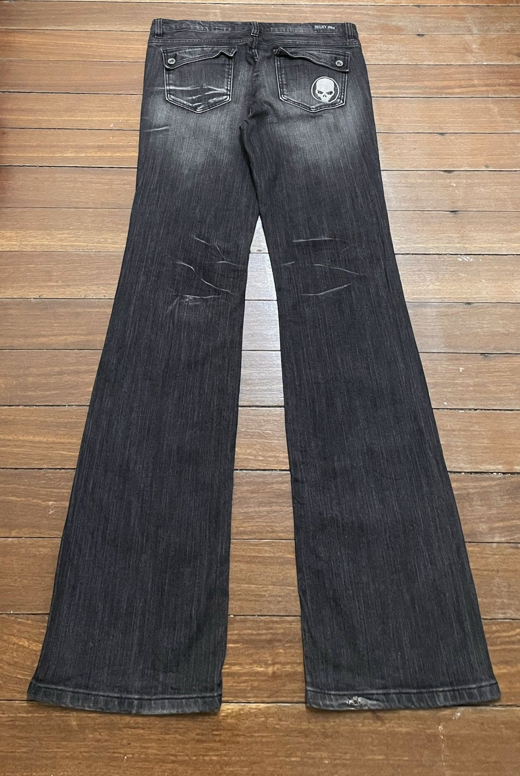 Japanese Brand Rare Vintage Japanese Brand Milky Way Flared Jeans 1990s Size US 33 - 2 Thumbnail