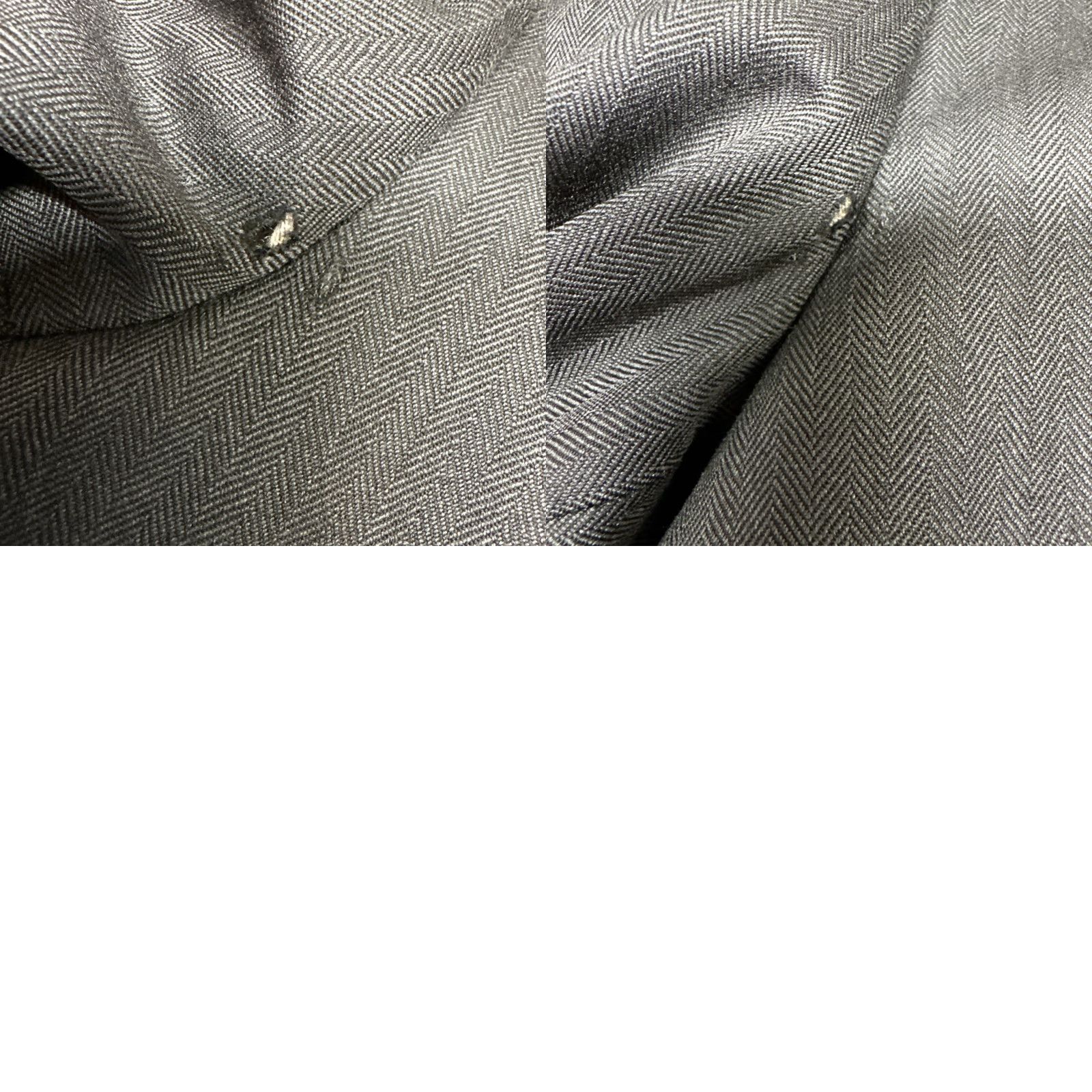 Brooks Brothers VINTAGE Brooks Brothers Blazer Men 43L Wool Herringbone Notch Lapel 2 Button Gray Regular Classic Size 46R - 10 Thumbnail