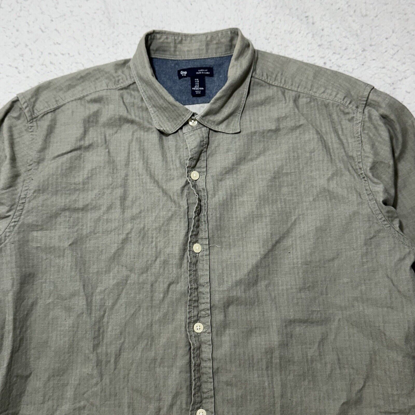Gap GAP Large Green Classic Fit Button Down Shirt 100% Cotton Size US L / EU 52-54 / 3 - 2 Thumbnail
